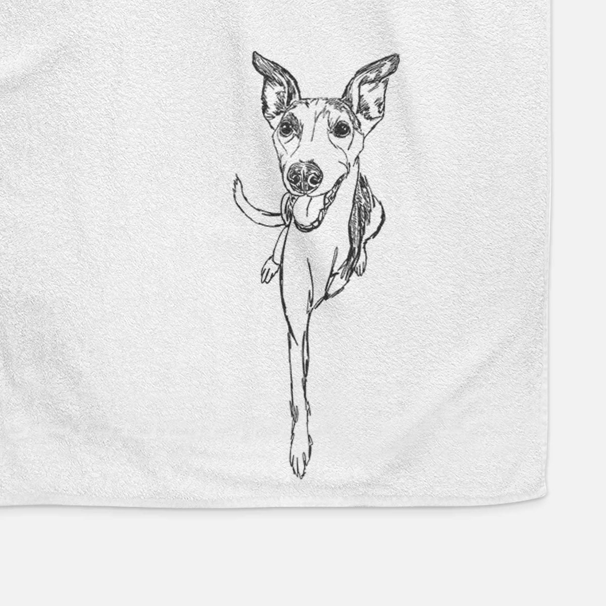 Doodled Sonic the Tripod Whippet Decorative Hand Towel