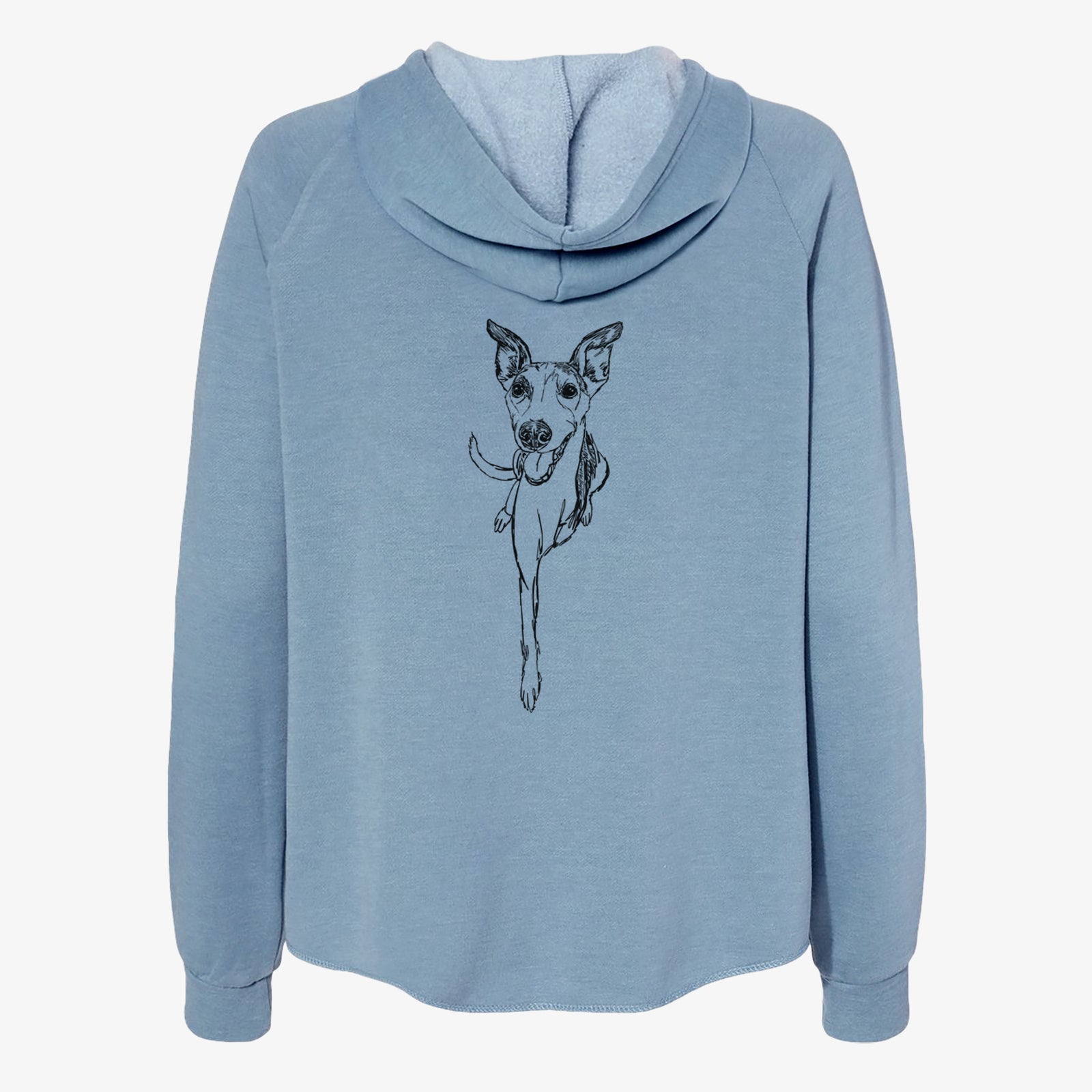 Doodled Sonic the Tripod Whippet - Women's Cali Wave Zip-Up Sweatshirt