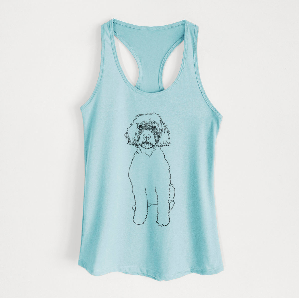 Doodled Sophie the Portuguese Water Dog - Women&#39;s Racerback Tanktop