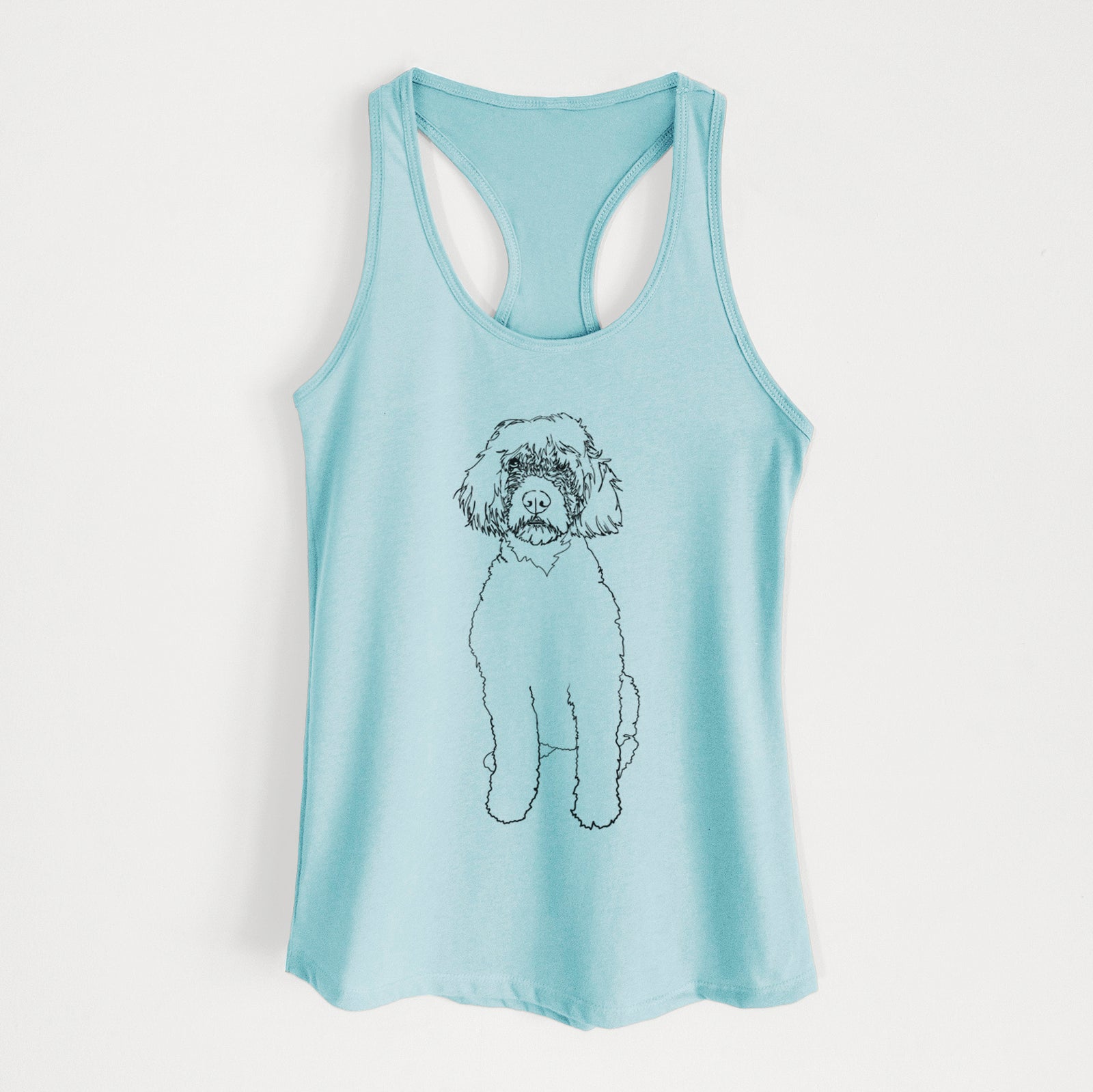 Doodled Sophie the Portuguese Water Dog - Women's Racerback Tanktop