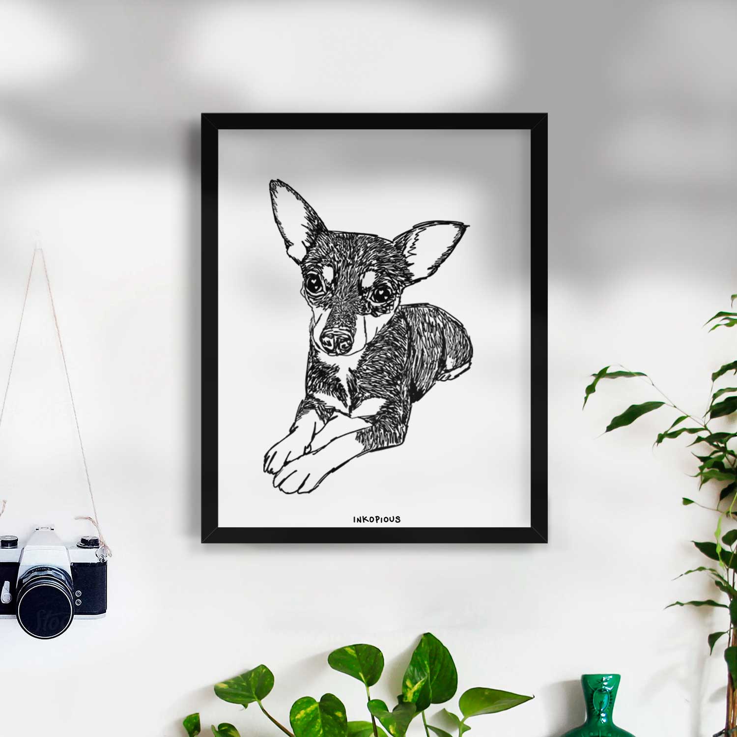 Doodled Sparty the Mixed Breed Art Print