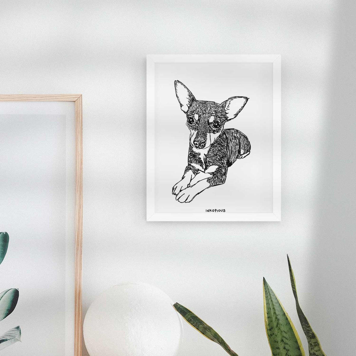 Doodled Sparty the Mixed Breed Art Print