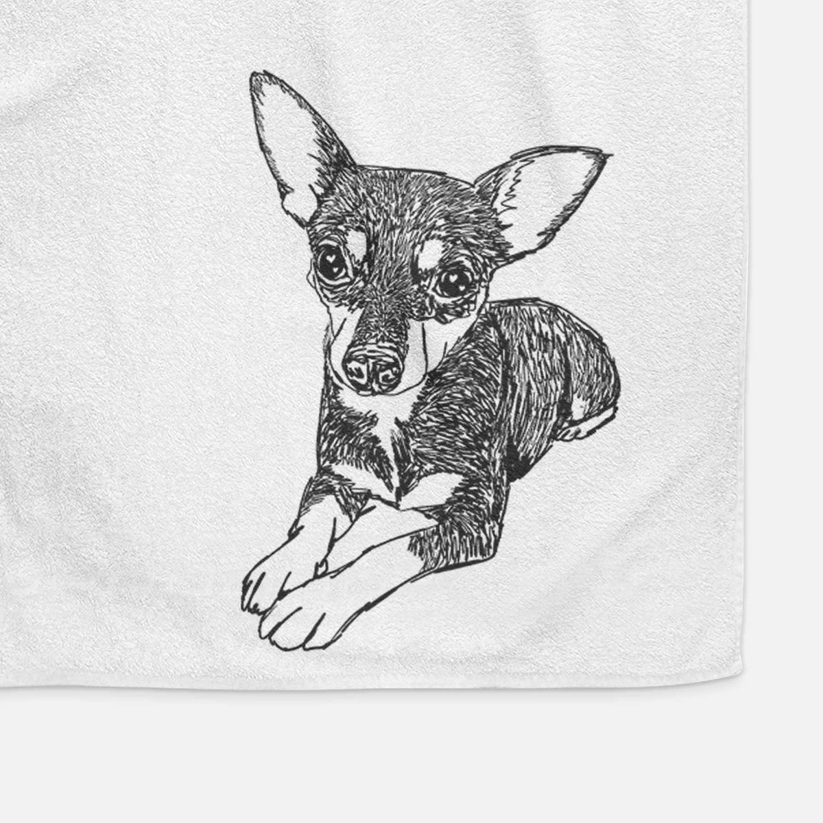 Doodled Sparty the Mixed Breed Decorative Hand Towel