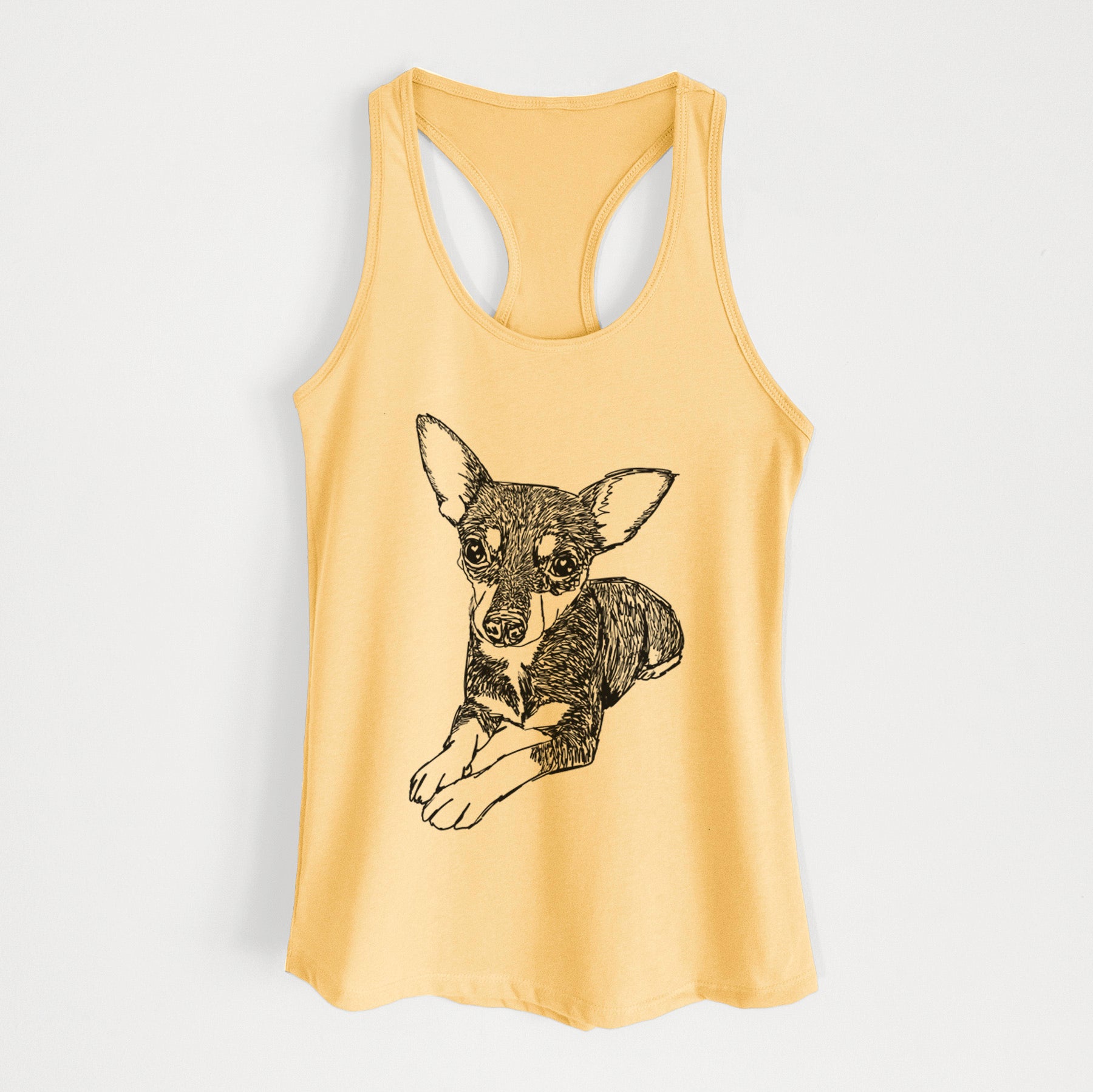 Doodled Sparty the Mixed Breed - Women's Racerback Tanktop