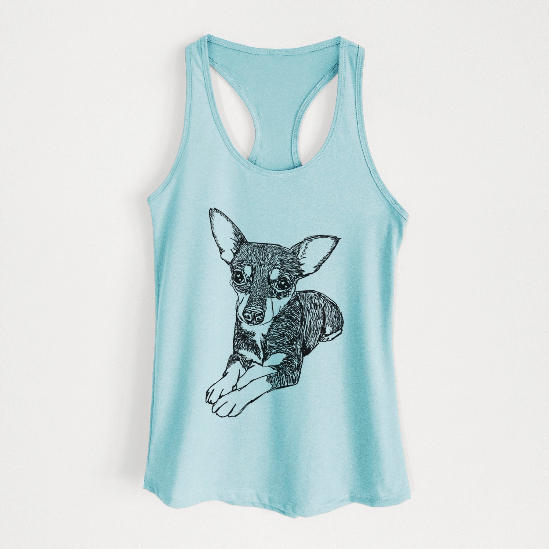 Doodled Sparty the Mixed Breed - Women's Racerback Tanktop