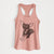 Doodled Sparty the Mixed Breed - Women's Racerback Tanktop