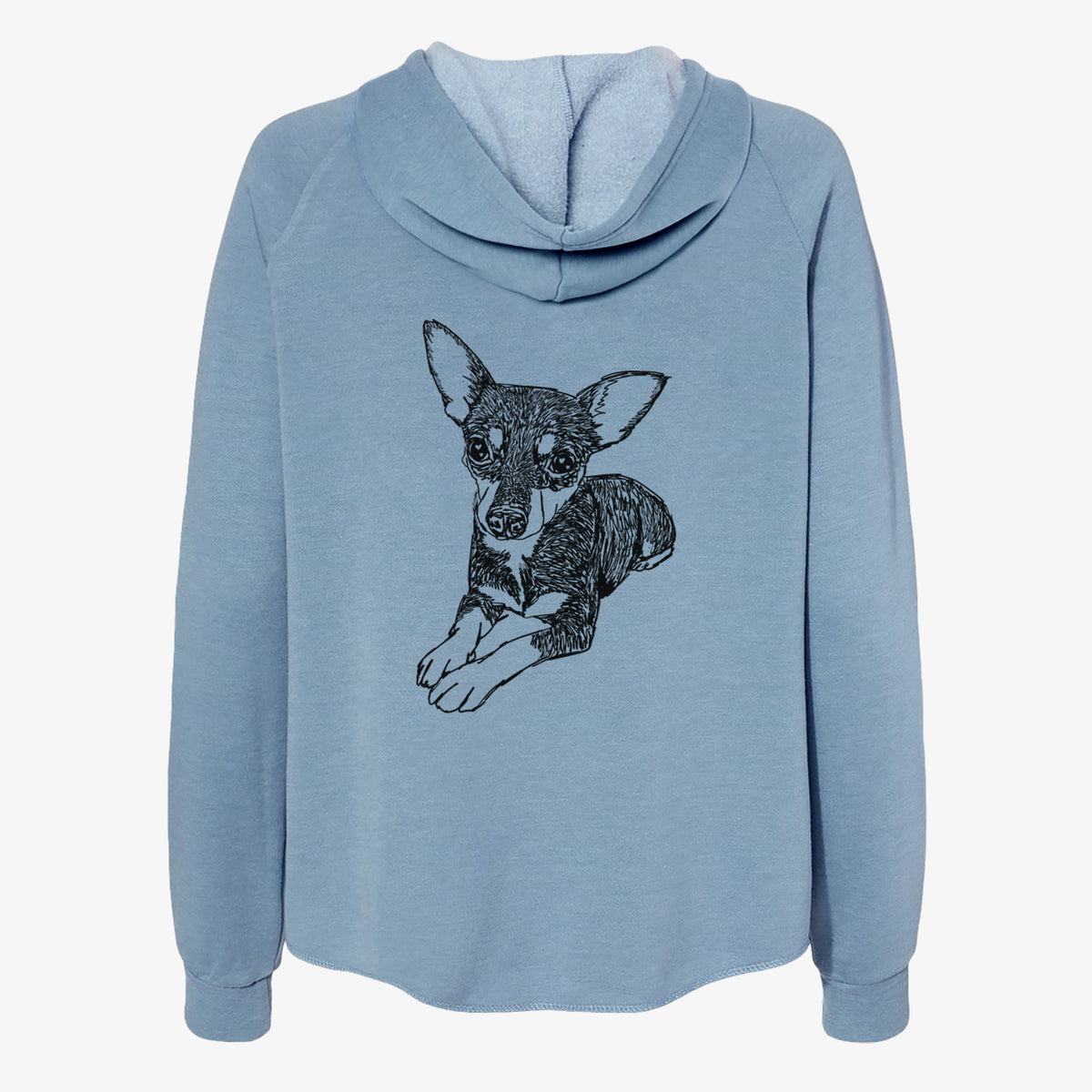 Doodled Sparty the Mixed Breed - Women's Cali Wave Zip-Up Sweatshirt