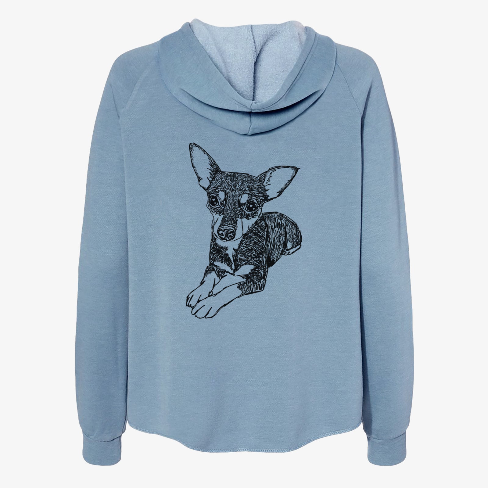 Doodled Sparty the Mixed Breed - Women's Cali Wave Zip-Up Sweatshirt
