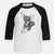 Doodled Sparty the Mixed Breed - Youth 3/4 Long Sleeve