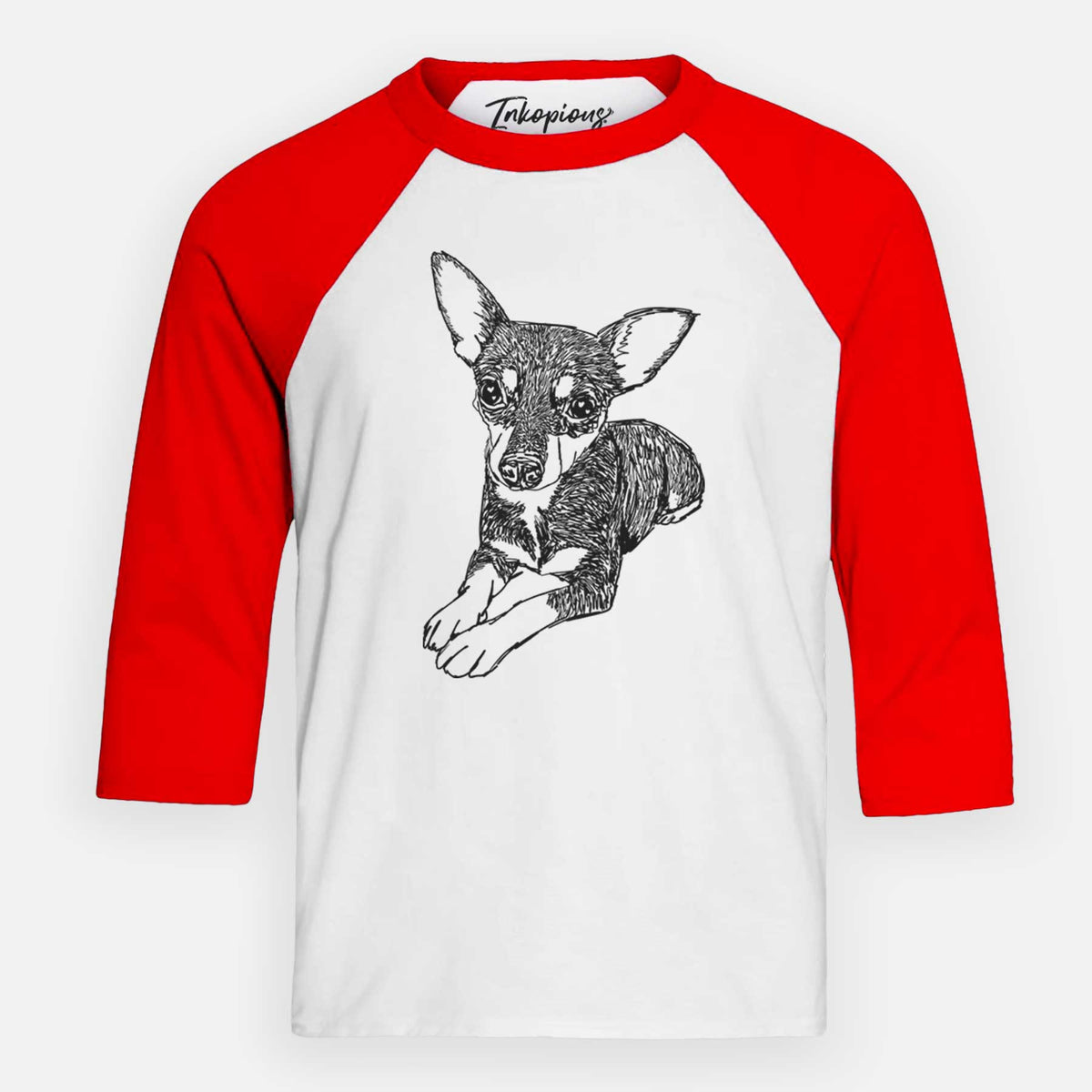 Doodled Sparty the Mixed Breed - Youth 3/4 Long Sleeve