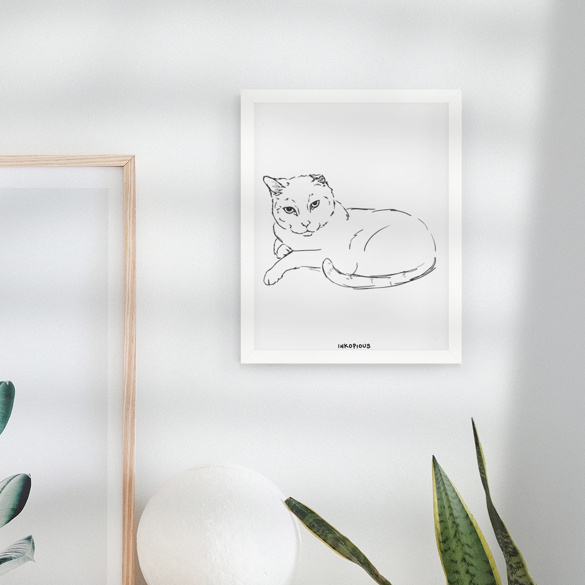 Doodled Spenser the Cat Art Print