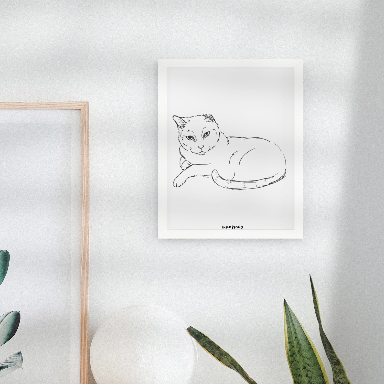 Doodled Spenser the Cat Art Print