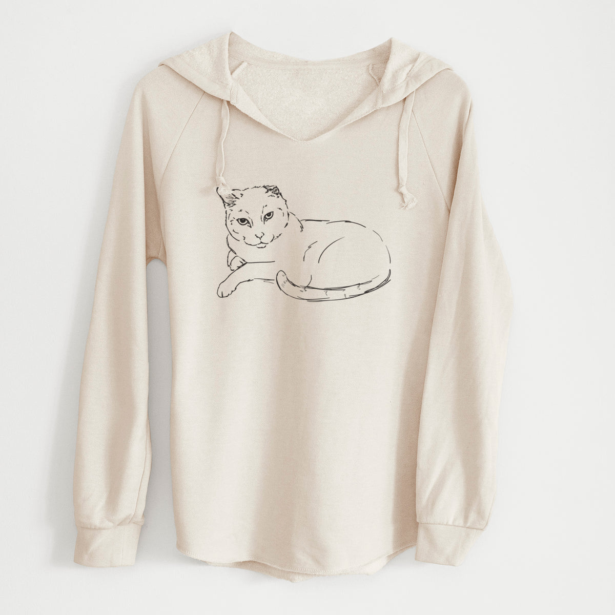 Doodled Spenser the Cat - Cali Wave Hooded Sweatshirt