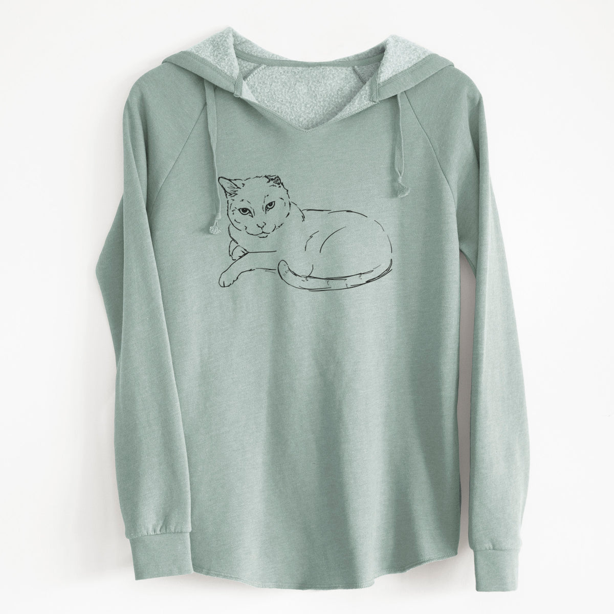 Doodled Spenser the Cat - Cali Wave Hooded Sweatshirt