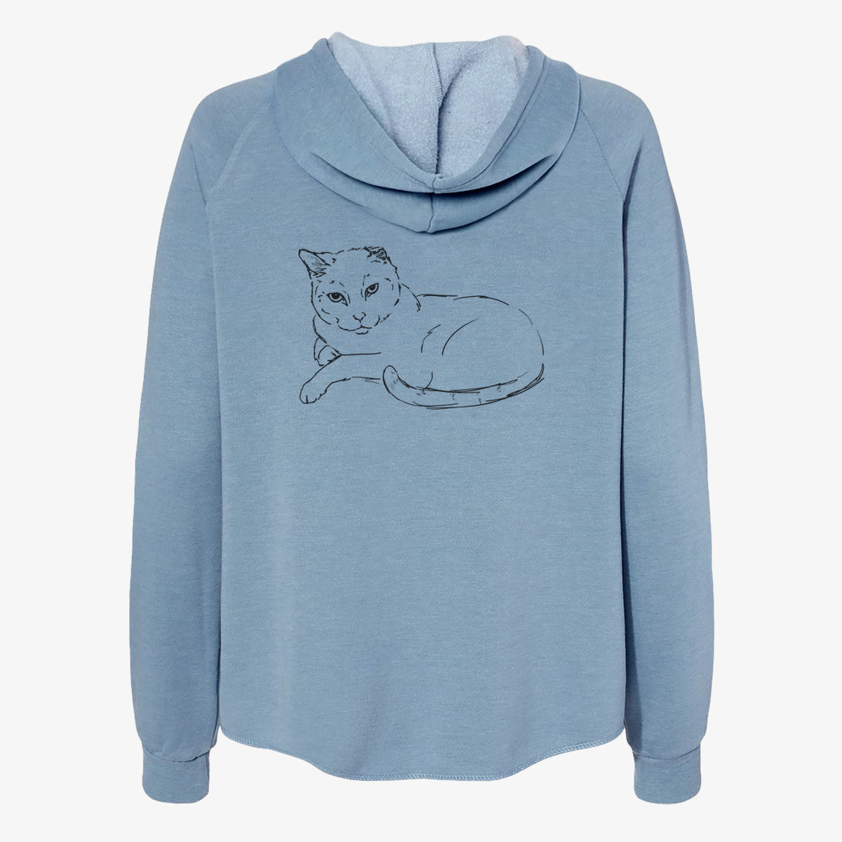 Doodled Spenser the Cat - Women's Cali Wave Zip-Up Sweatshirt