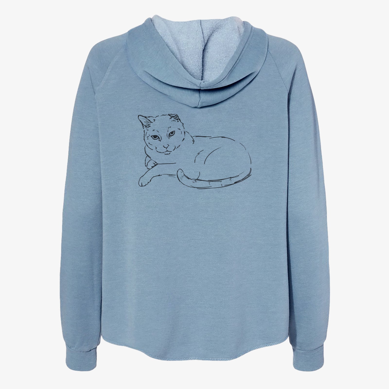Doodled Spenser the Cat - Women's Cali Wave Zip-Up Sweatshirt