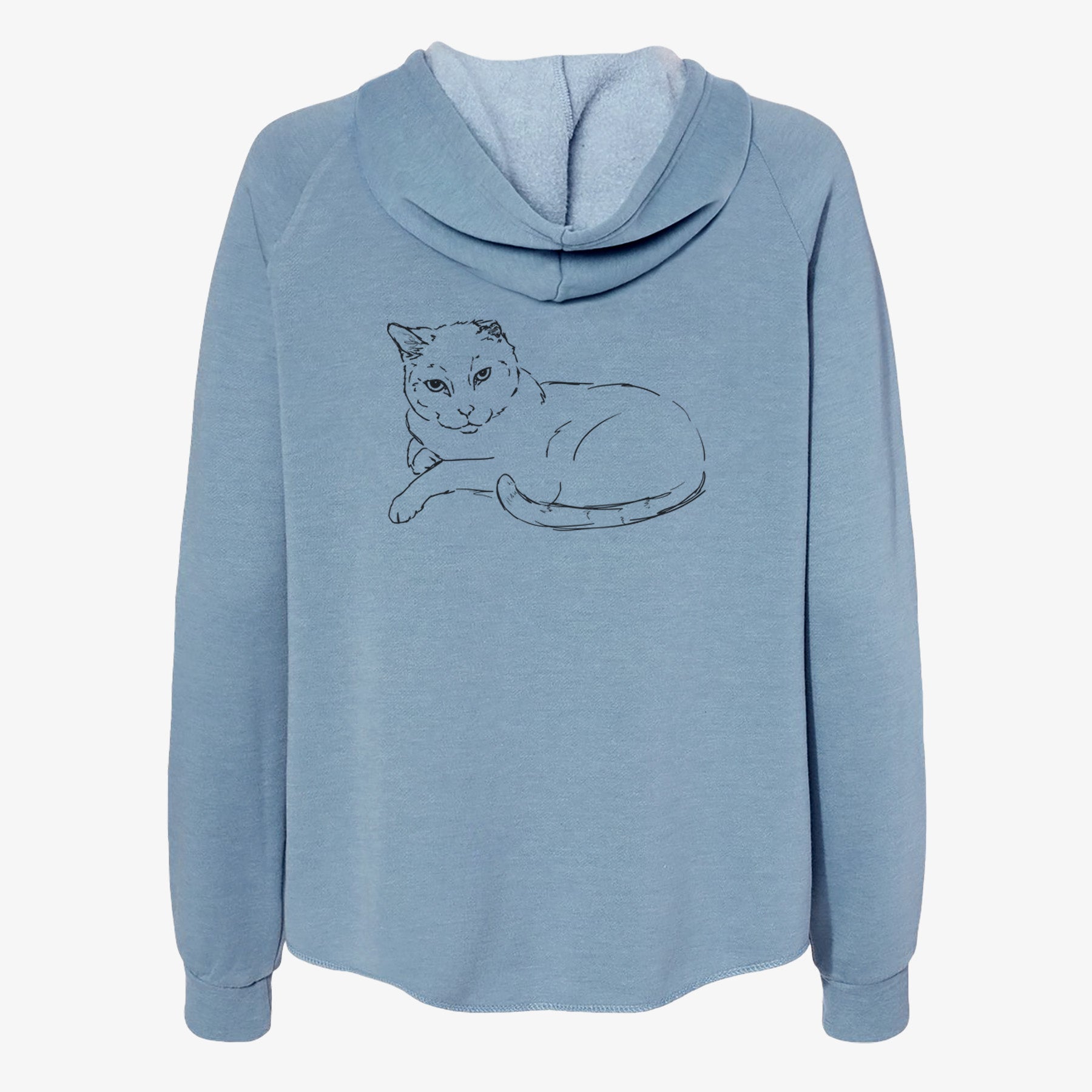 Doodled Spenser the Cat - Women's Cali Wave Zip-Up Sweatshirt