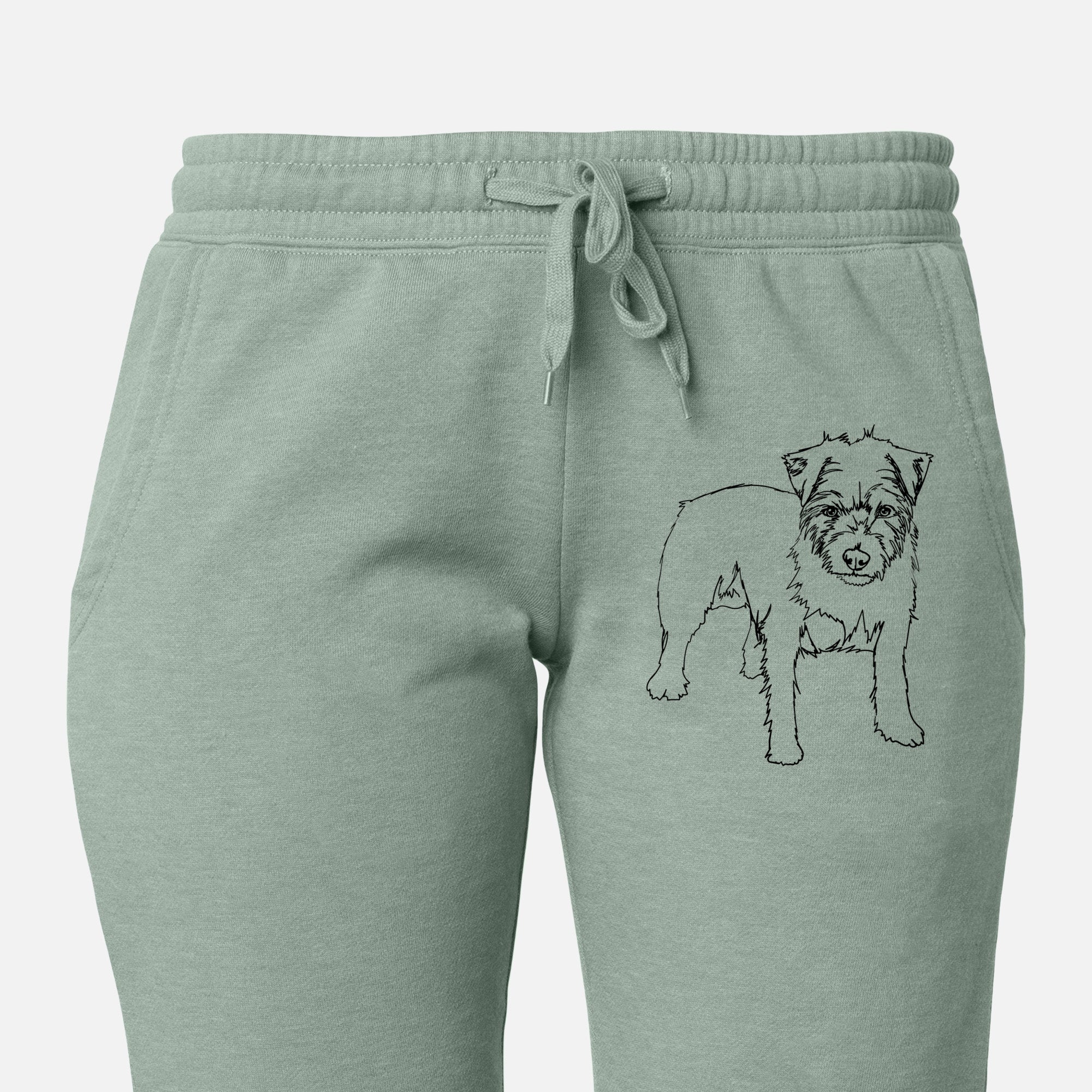 Doodled Squirtle the Jack Russell Terrier - Women's Cali Wave Joggers