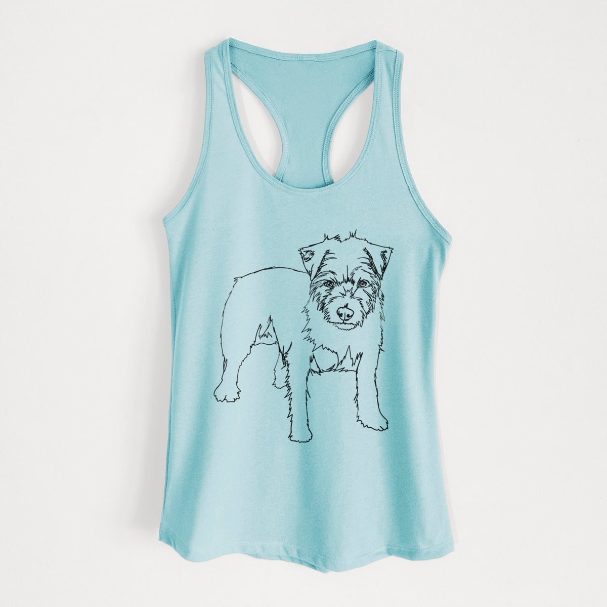 Doodled Squirtle the Jack Russell Terrier - Women&#39;s Racerback Tanktop