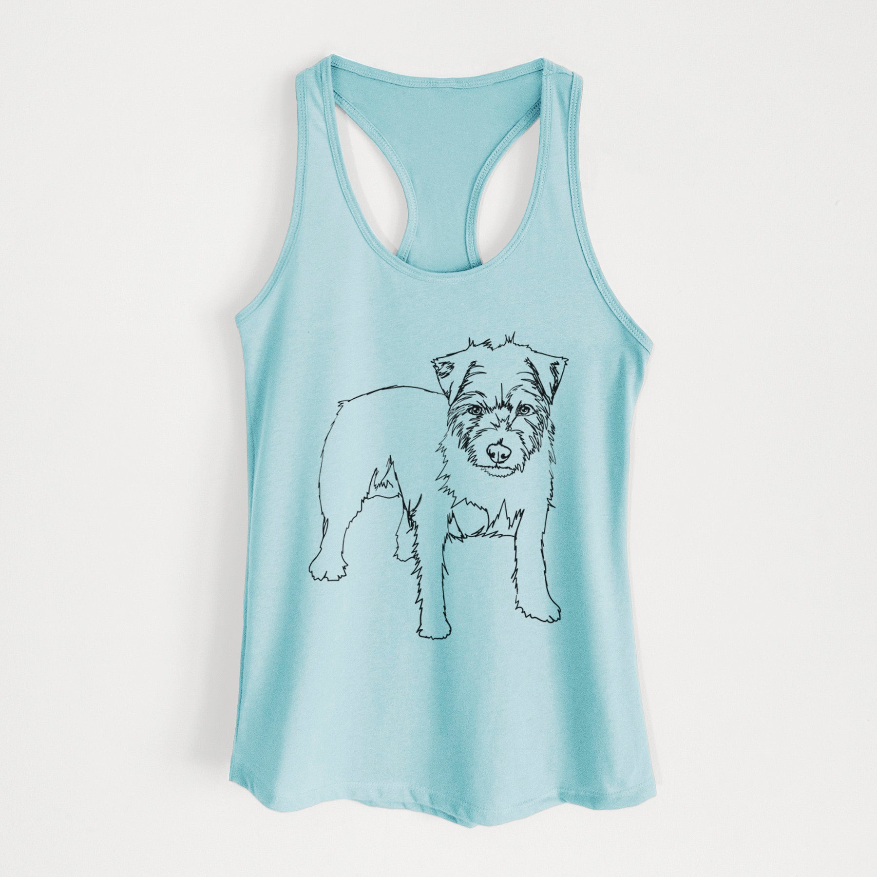 Doodled Squirtle the Jack Russell Terrier - Women's Racerback Tanktop