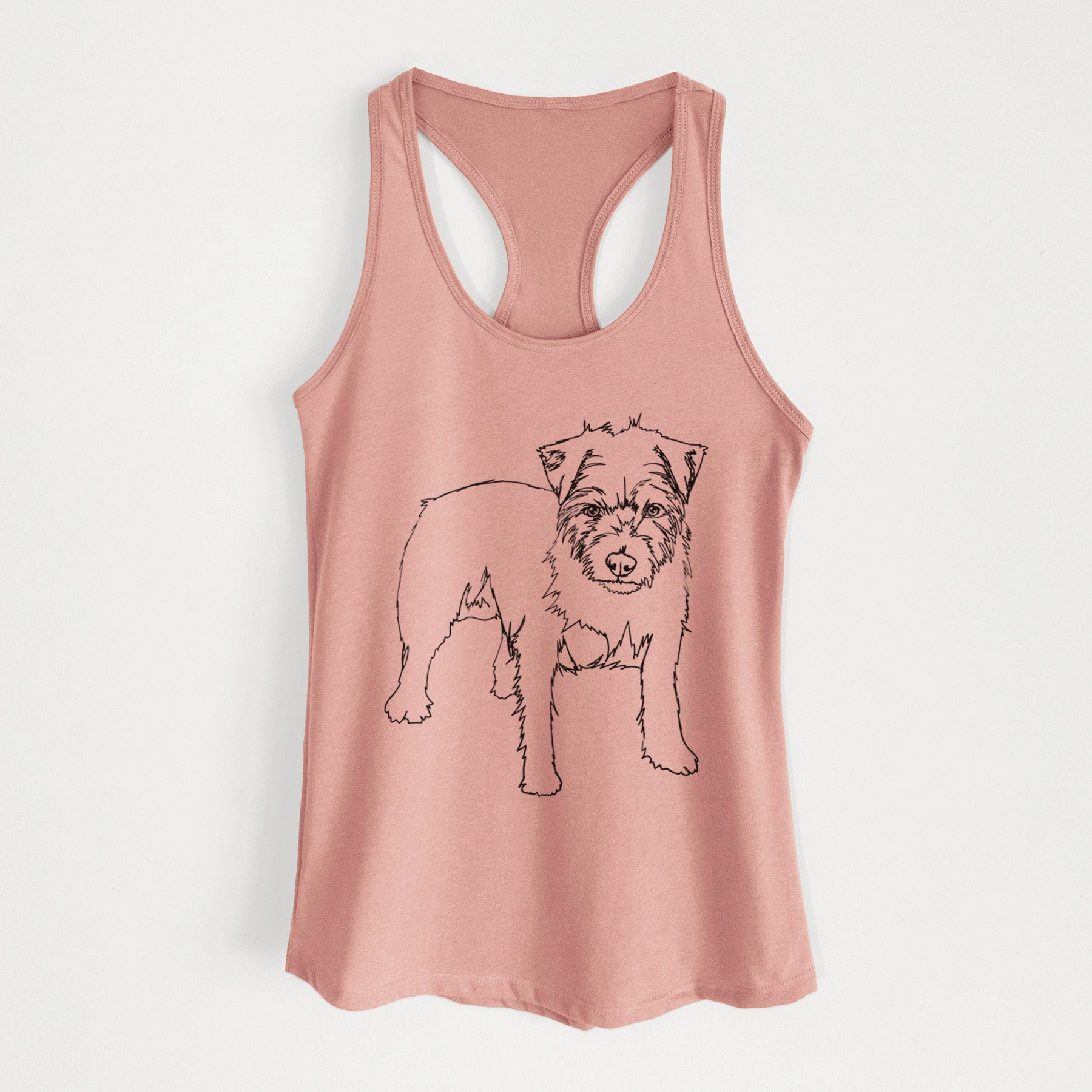 Doodled Squirtle the Jack Russell Terrier - Women's Racerback Tanktop