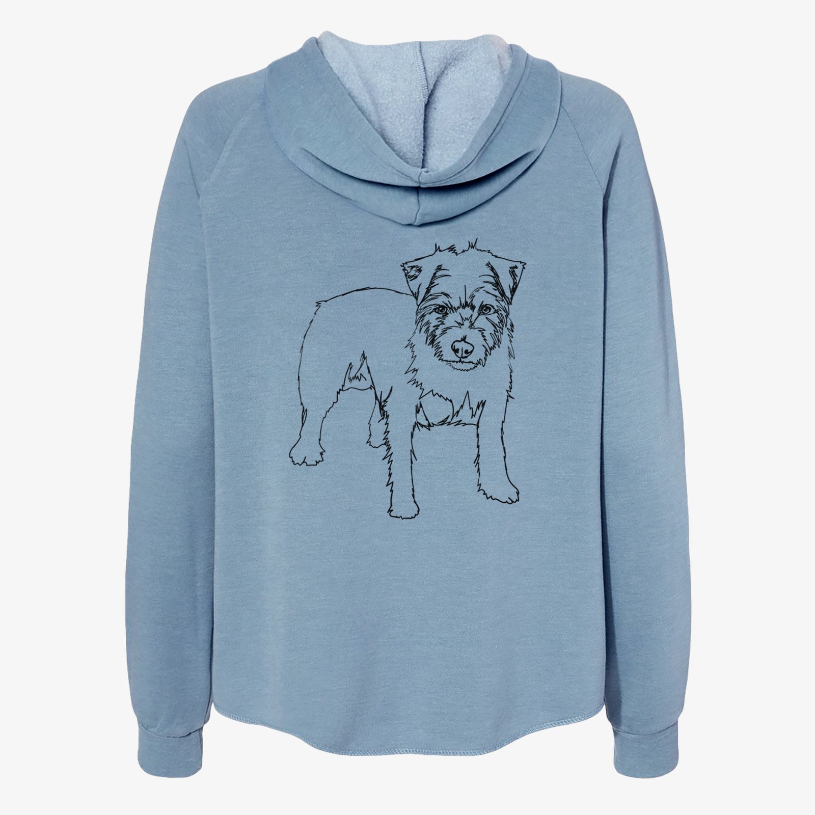 Doodled Squirtle the Jack Russell Terrier - Women's Cali Wave Zip-Up Sweatshirt