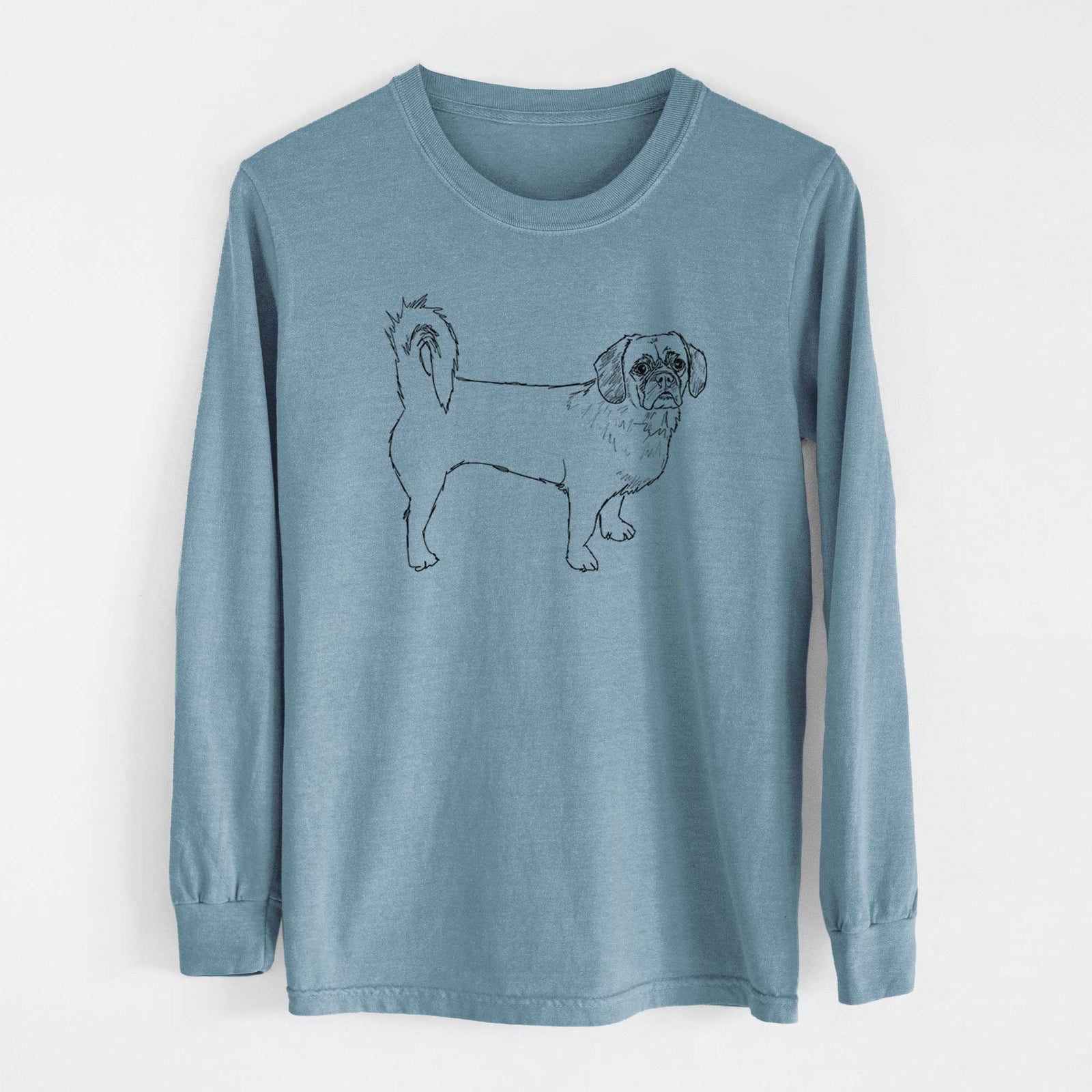 Doodled Stanley the Peagle - Heavyweight 100% Cotton Long Sleeve