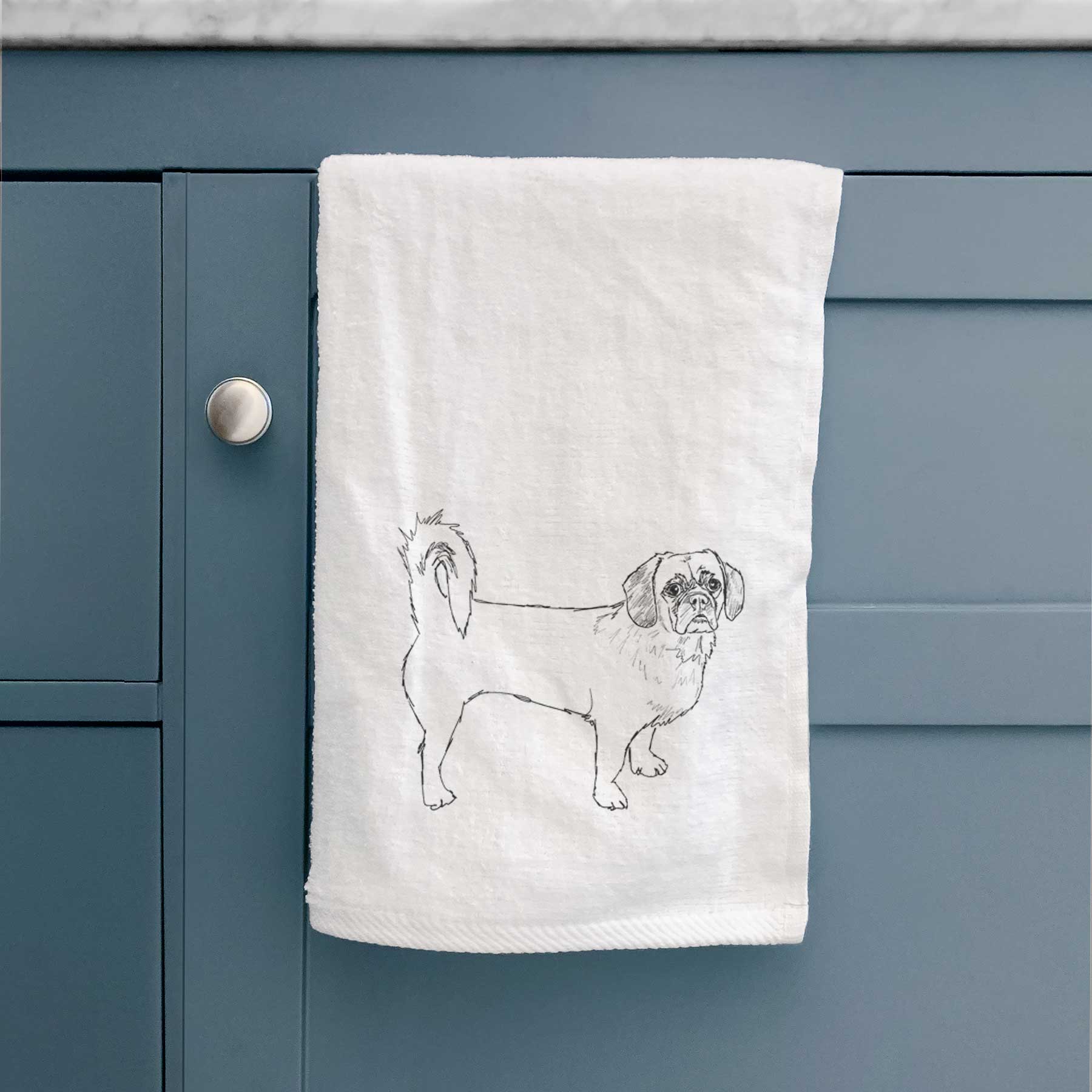 Doodled Stanley the Peagle Decorative Hand Towel