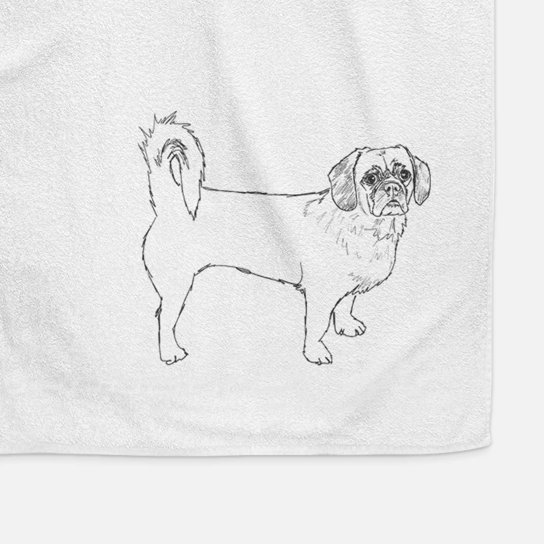 Doodled Stanley the Peagle Decorative Hand Towel