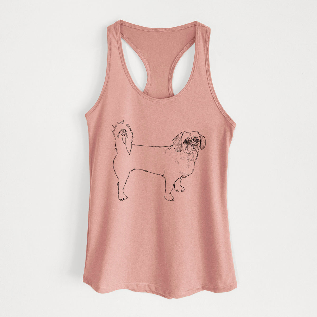 Doodled Stanley the Peagle - Women's Racerback Tanktop
