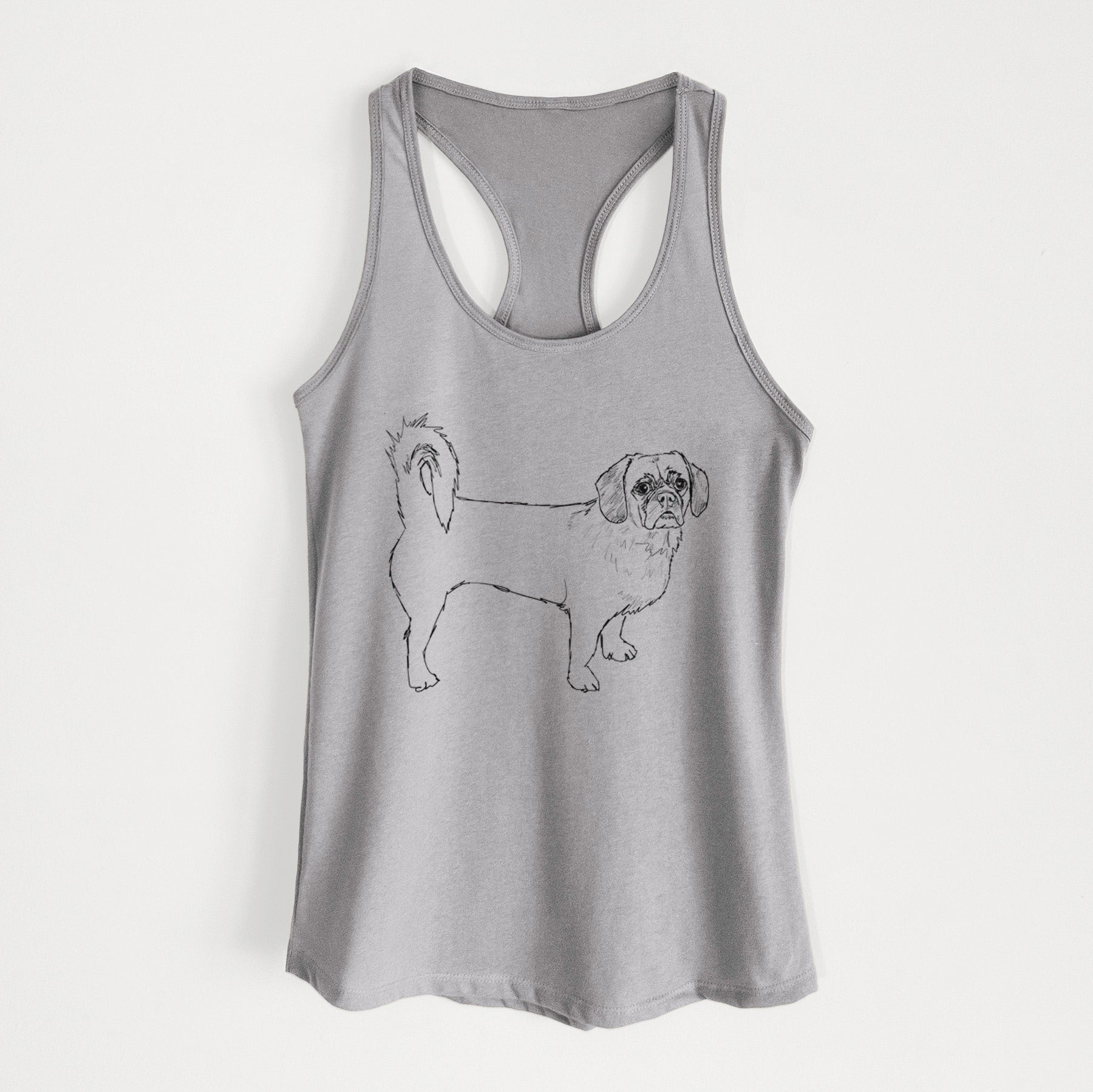 Doodled Stanley the Peagle - Women's Racerback Tanktop