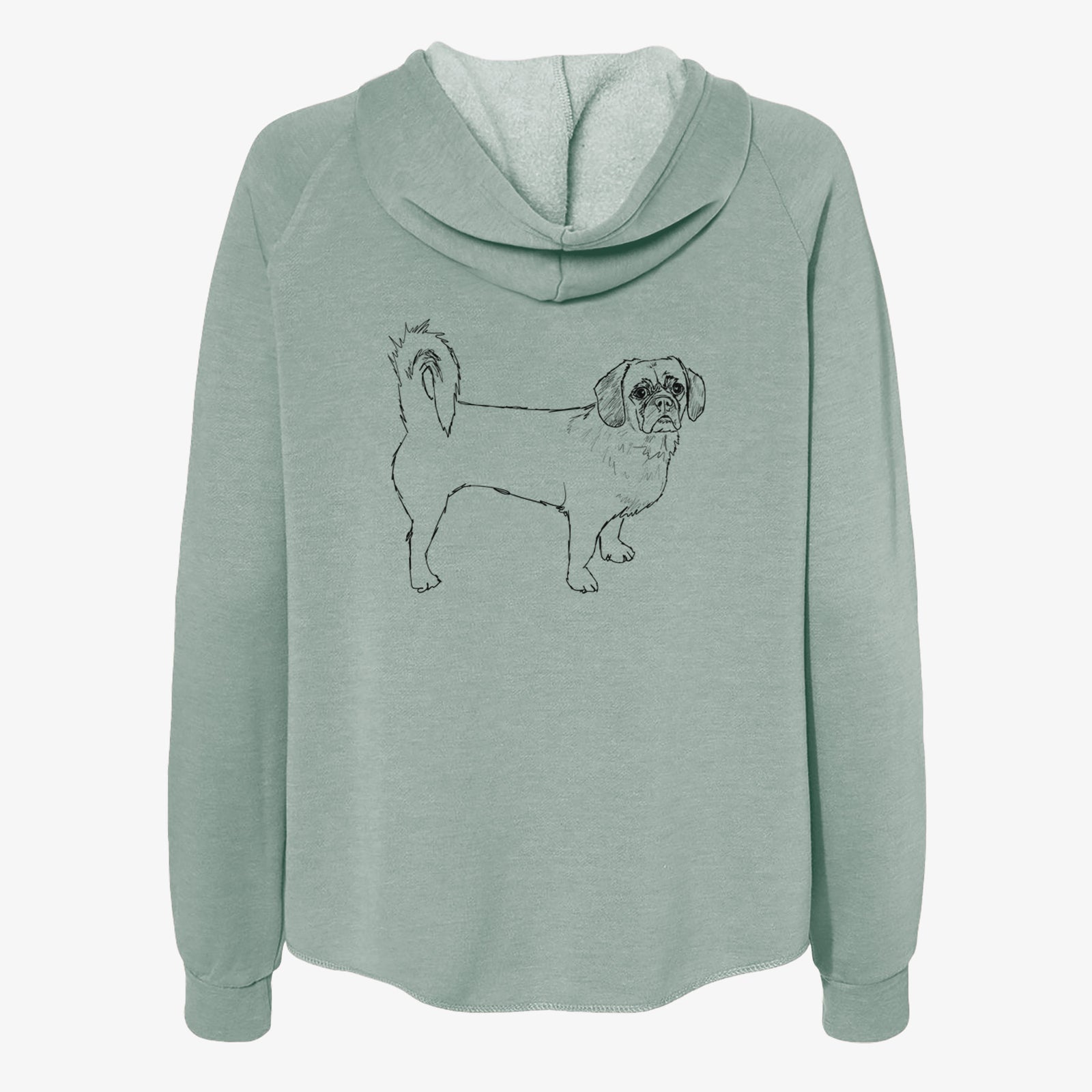 Doodled Stanley the Peagle - Women's Cali Wave Zip-Up Sweatshirt