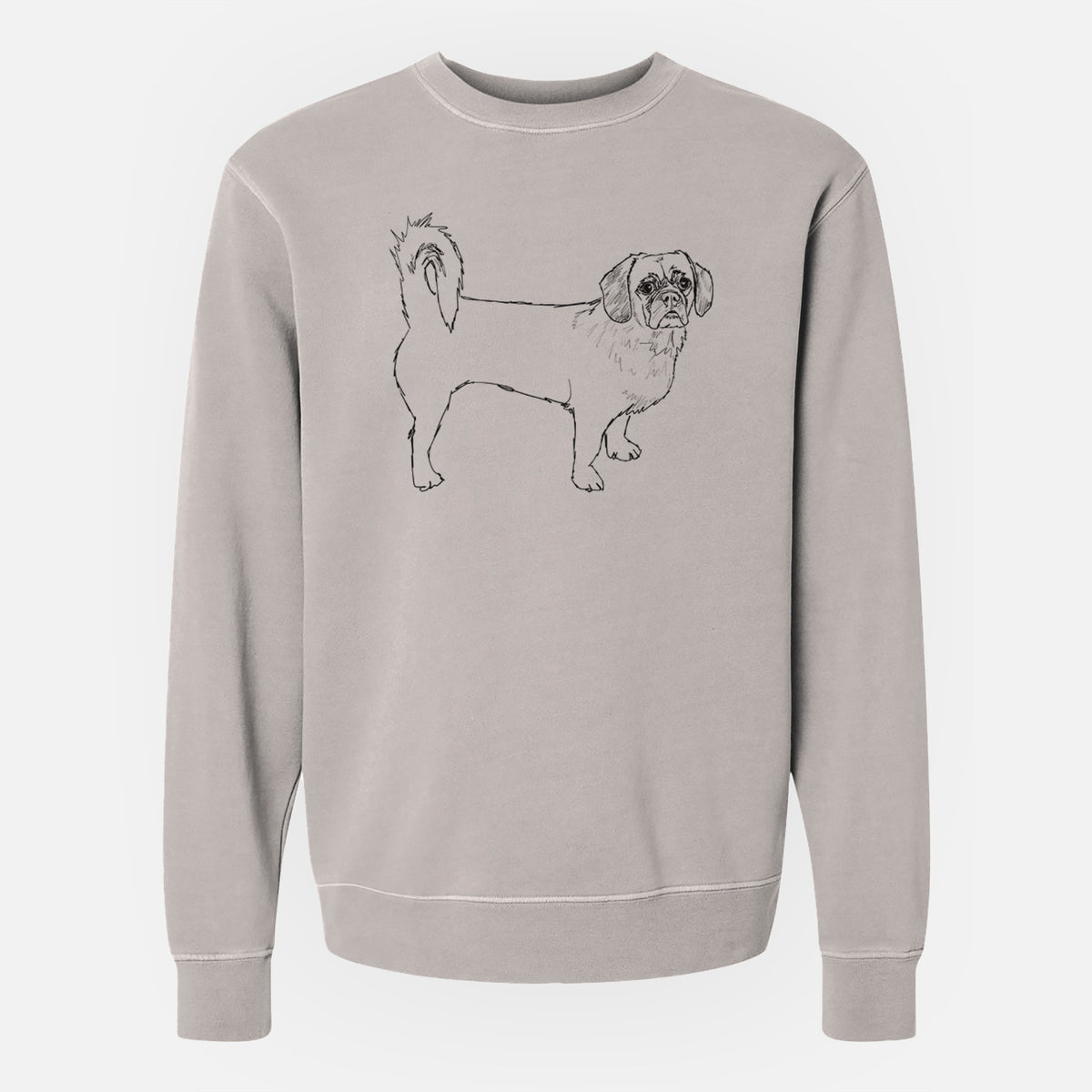 Doodled Stanley the Peagle - Unisex Pigment Dyed Crew Sweatshirt