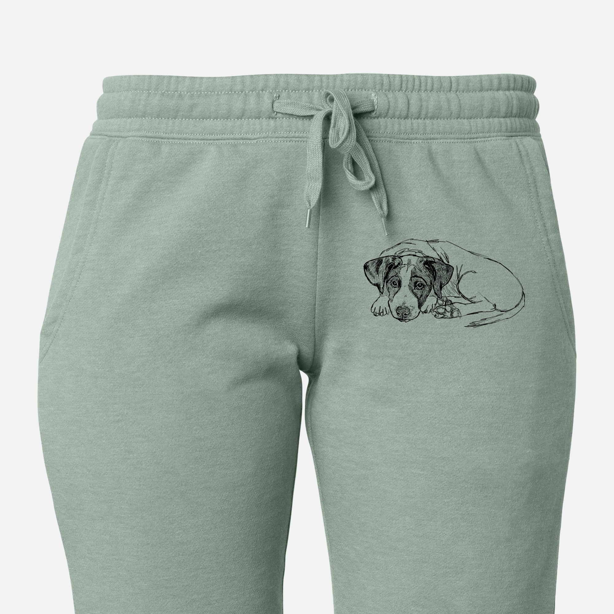 Doodled Stormy the English Pointer Puppy - Women's Cali Wave Joggers