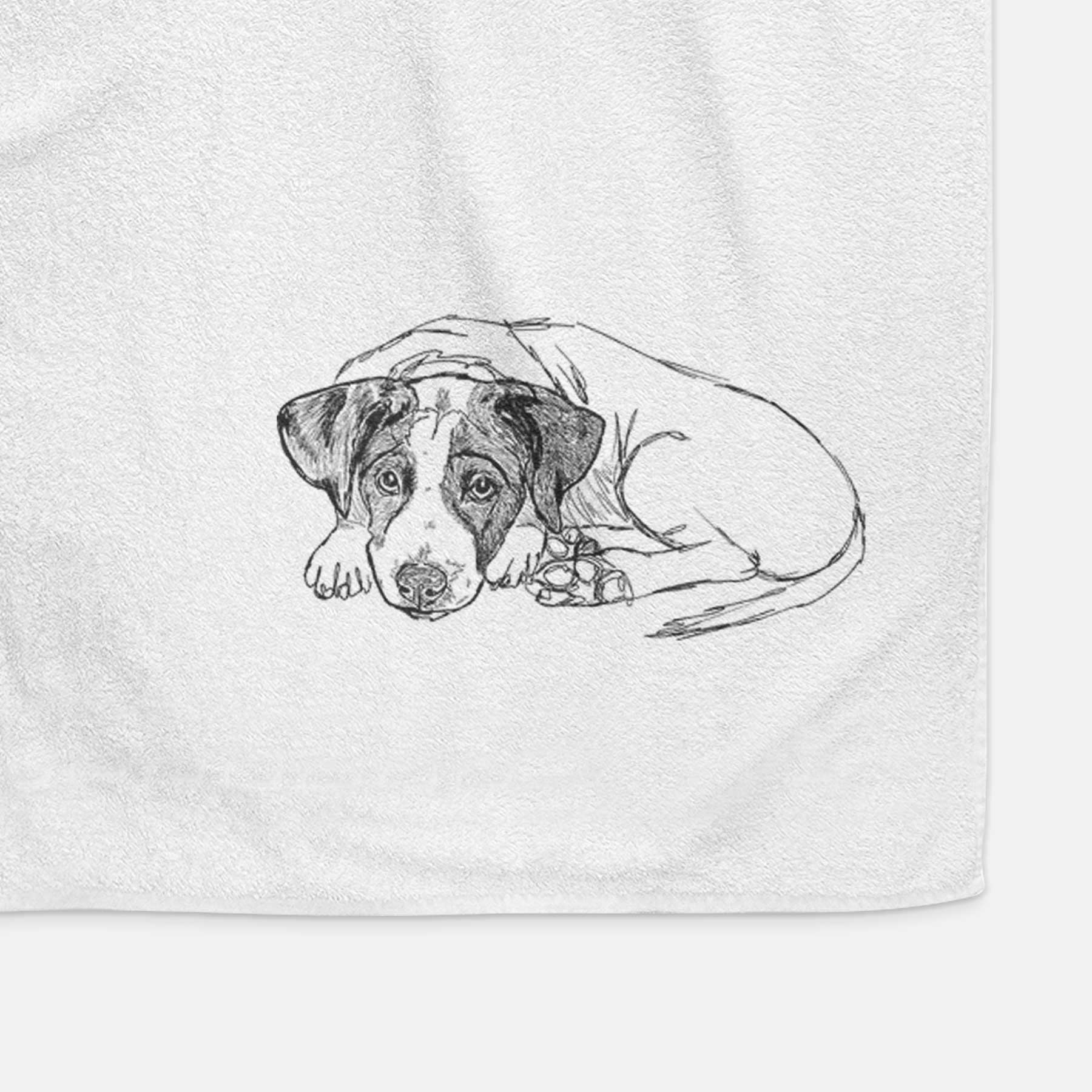 Doodled Stormy the English Pointer Puppy Decorative Hand Towel