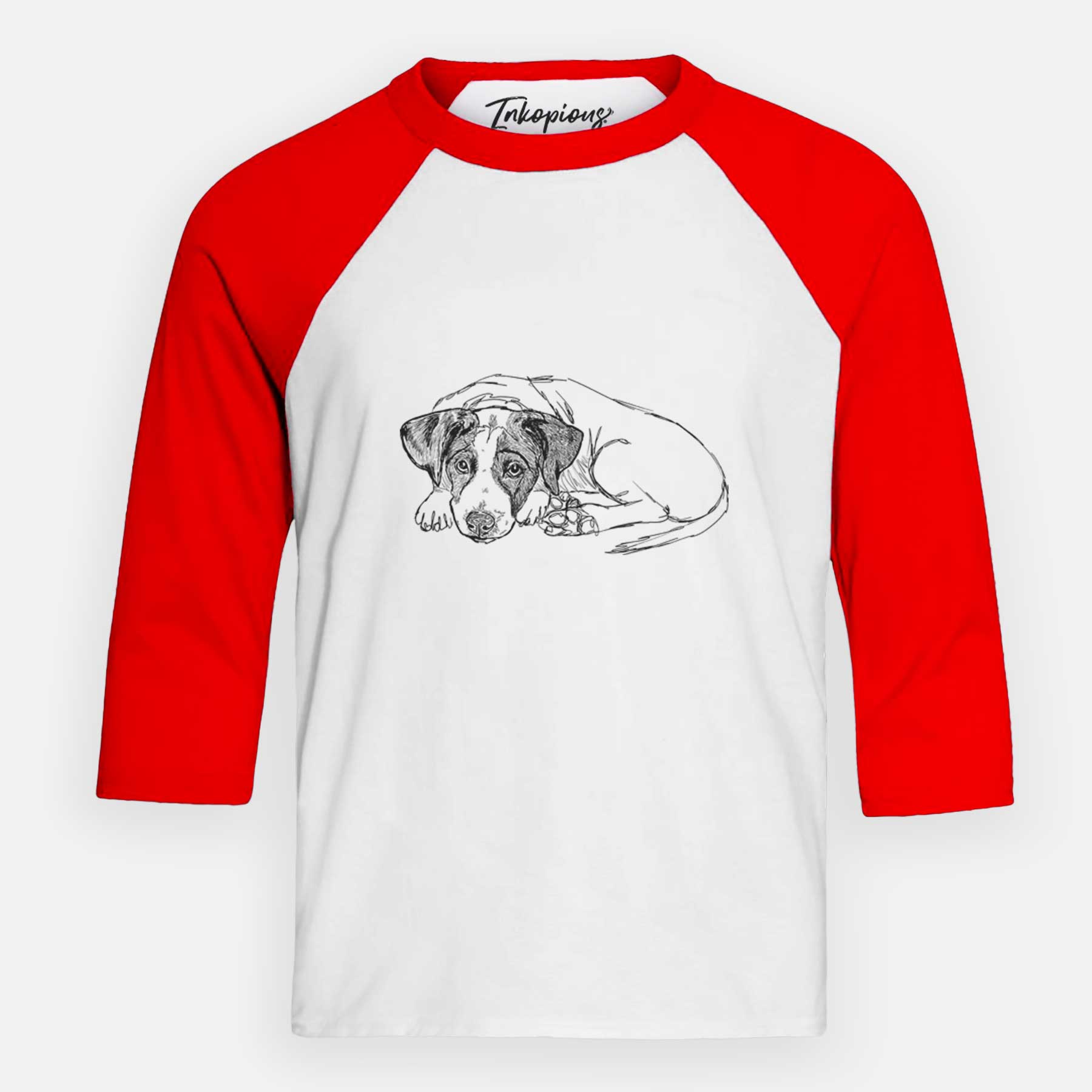 Doodled Stormy the English Pointer Puppy - Youth 3/4 Long Sleeve