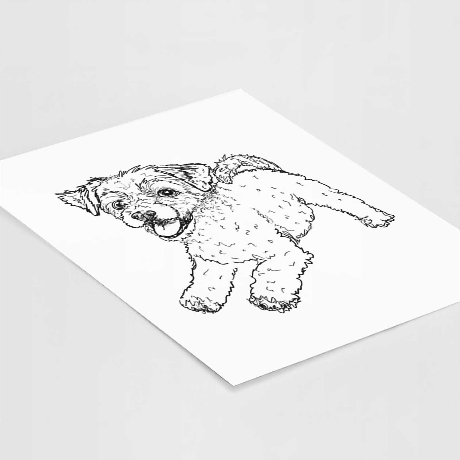 Doodled Stuart the Chipoo Art Print