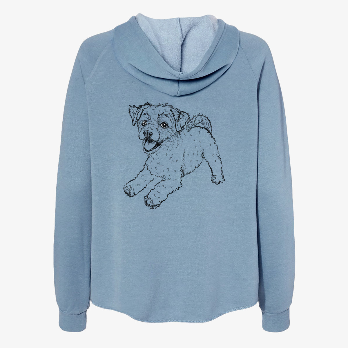 Doodled Stuart the Chipoo - Women's Cali Wave Zip-Up Sweatshirt