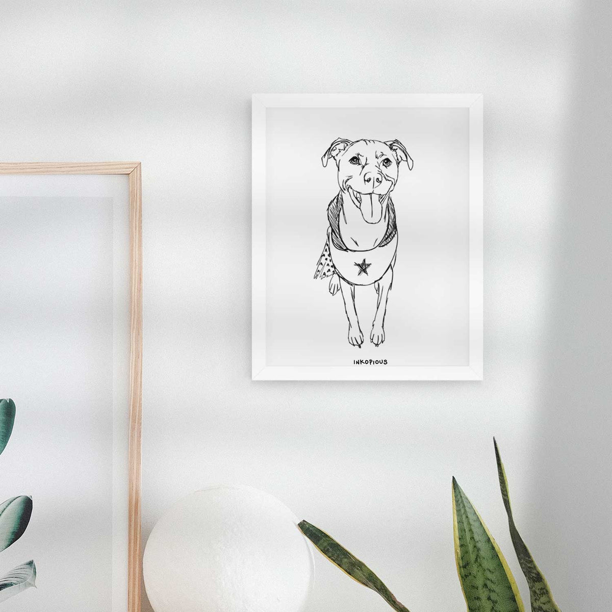 Doodled Super Charlee the Labrador Retriever Art Print