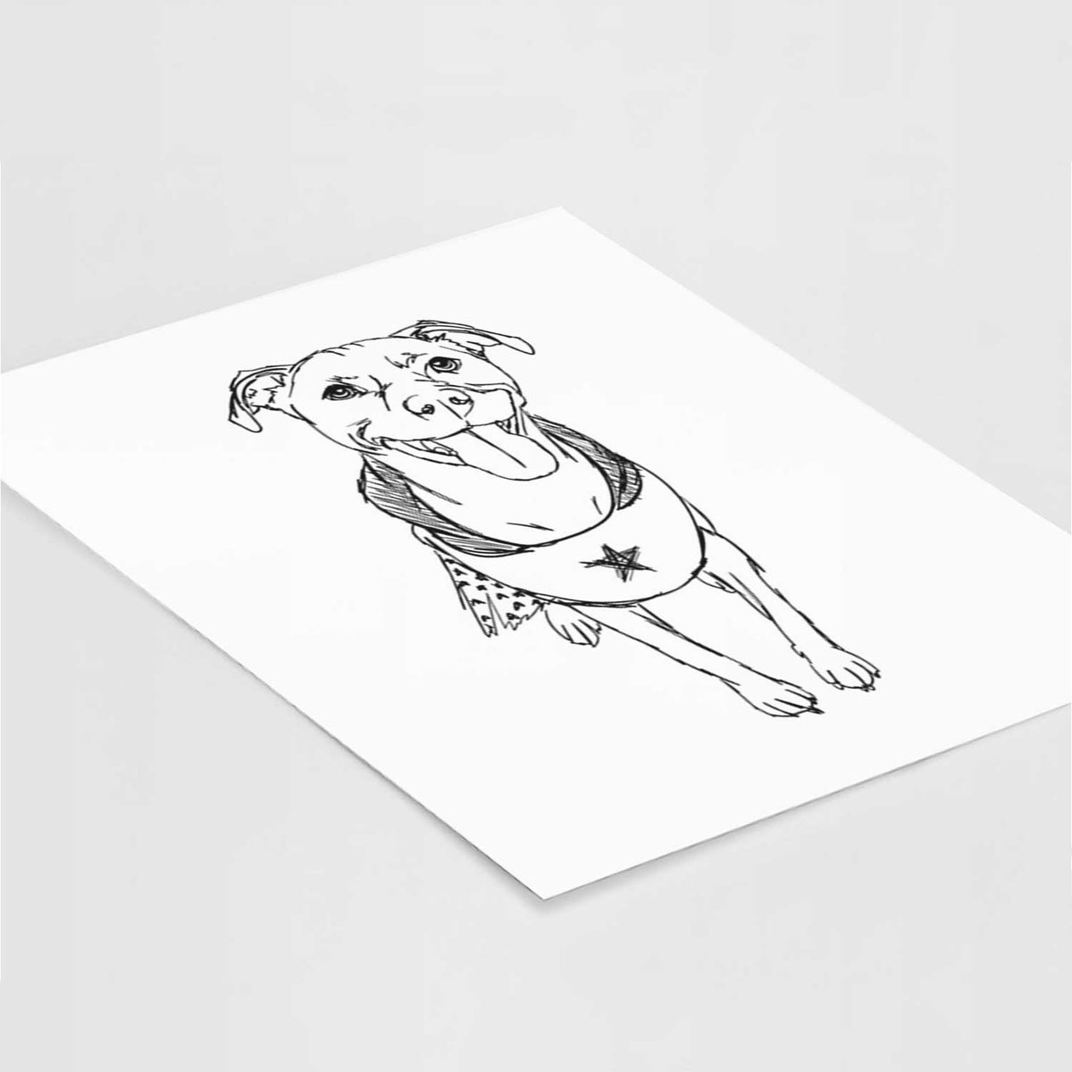 Doodled Super Charlee the Labrador Retriever Art Print