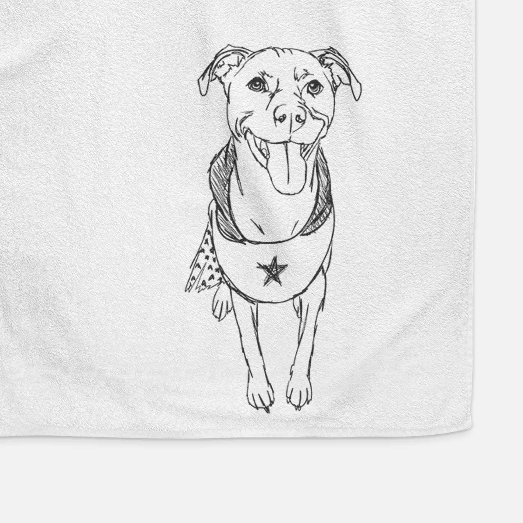 Doodled Super Charlee the Labrador Retriever Decorative Hand Towel