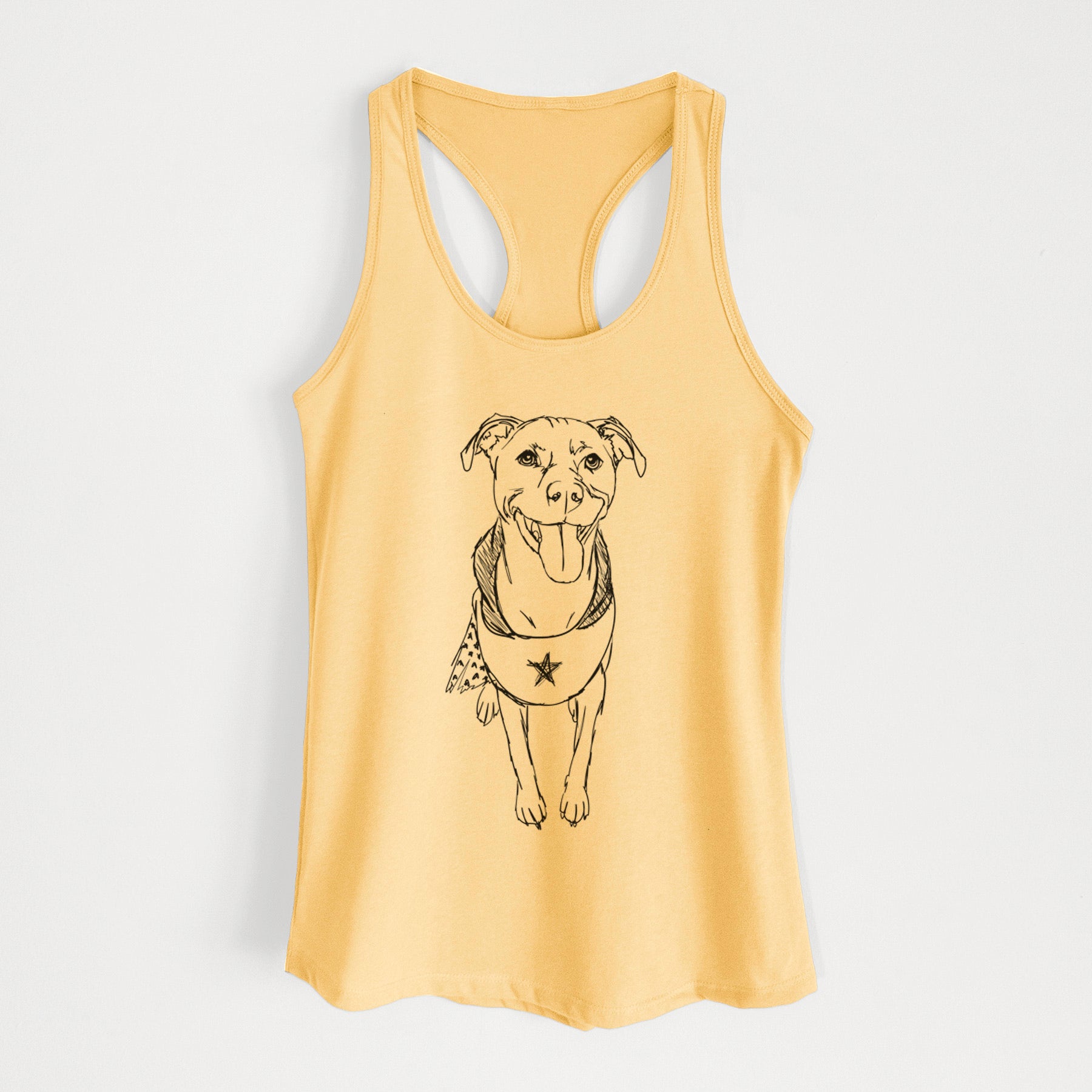 Doodled Super Charlee the Labrador Retriever - Women's Racerback Tanktop