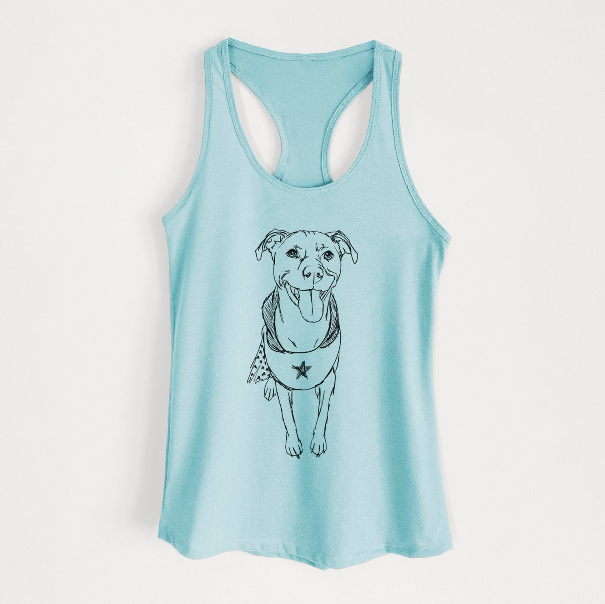 Doodled Super Charlee the Labrador Retriever - Women&#39;s Racerback Tanktop