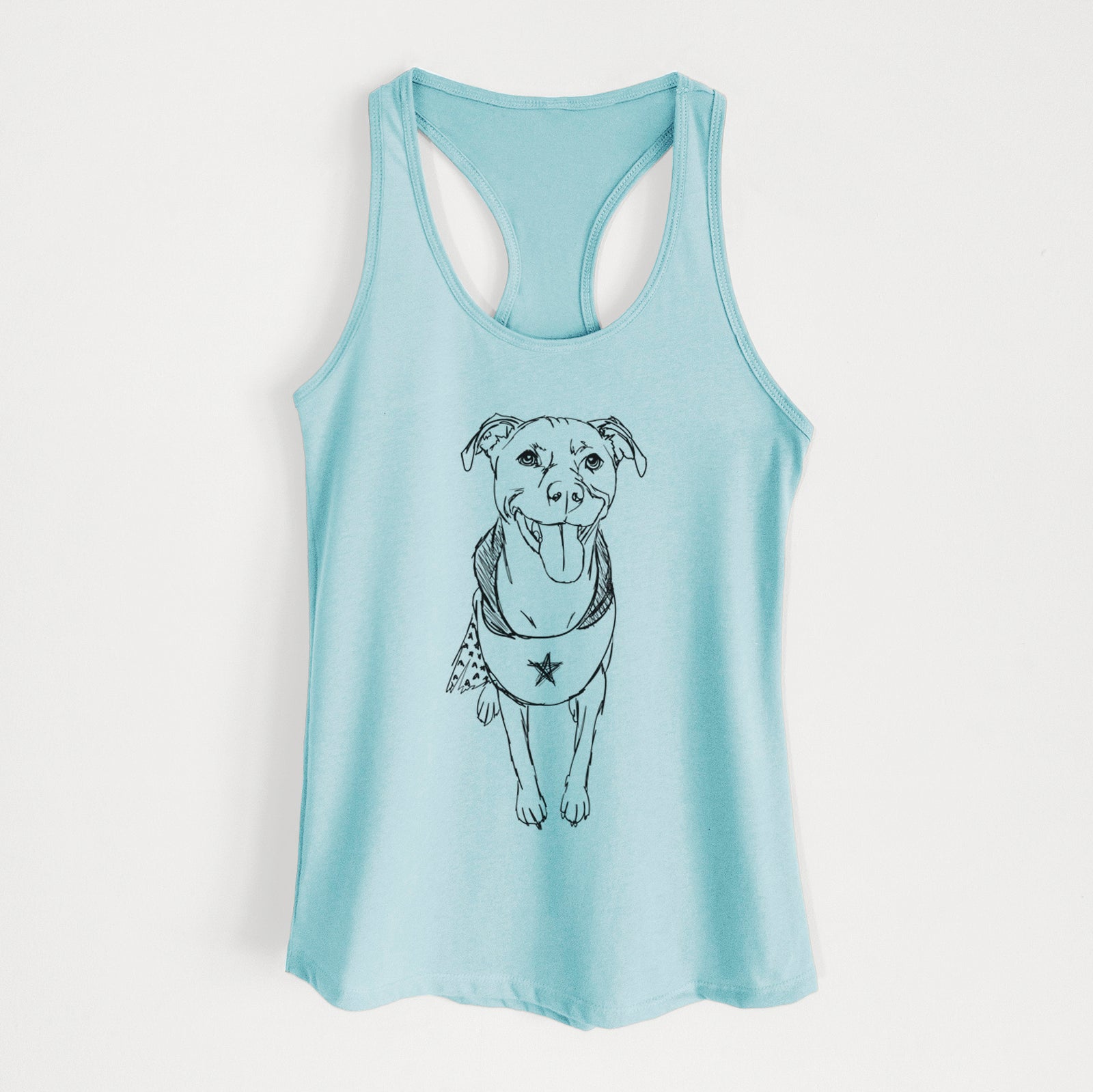 Doodled Super Charlee the Labrador Retriever - Women's Racerback Tanktop