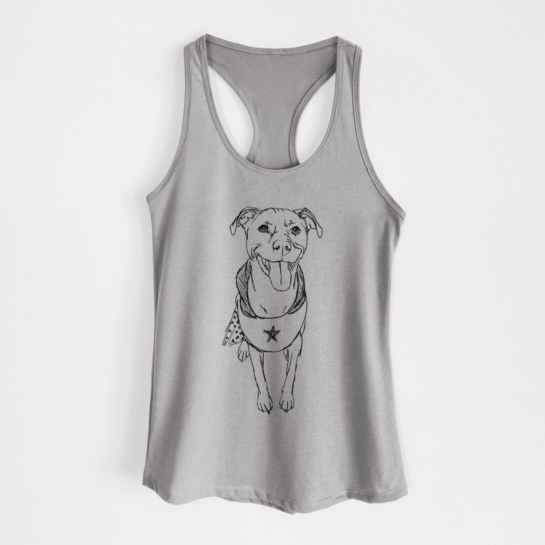 Doodled Super Charlee the Labrador Retriever - Women's Racerback Tanktop