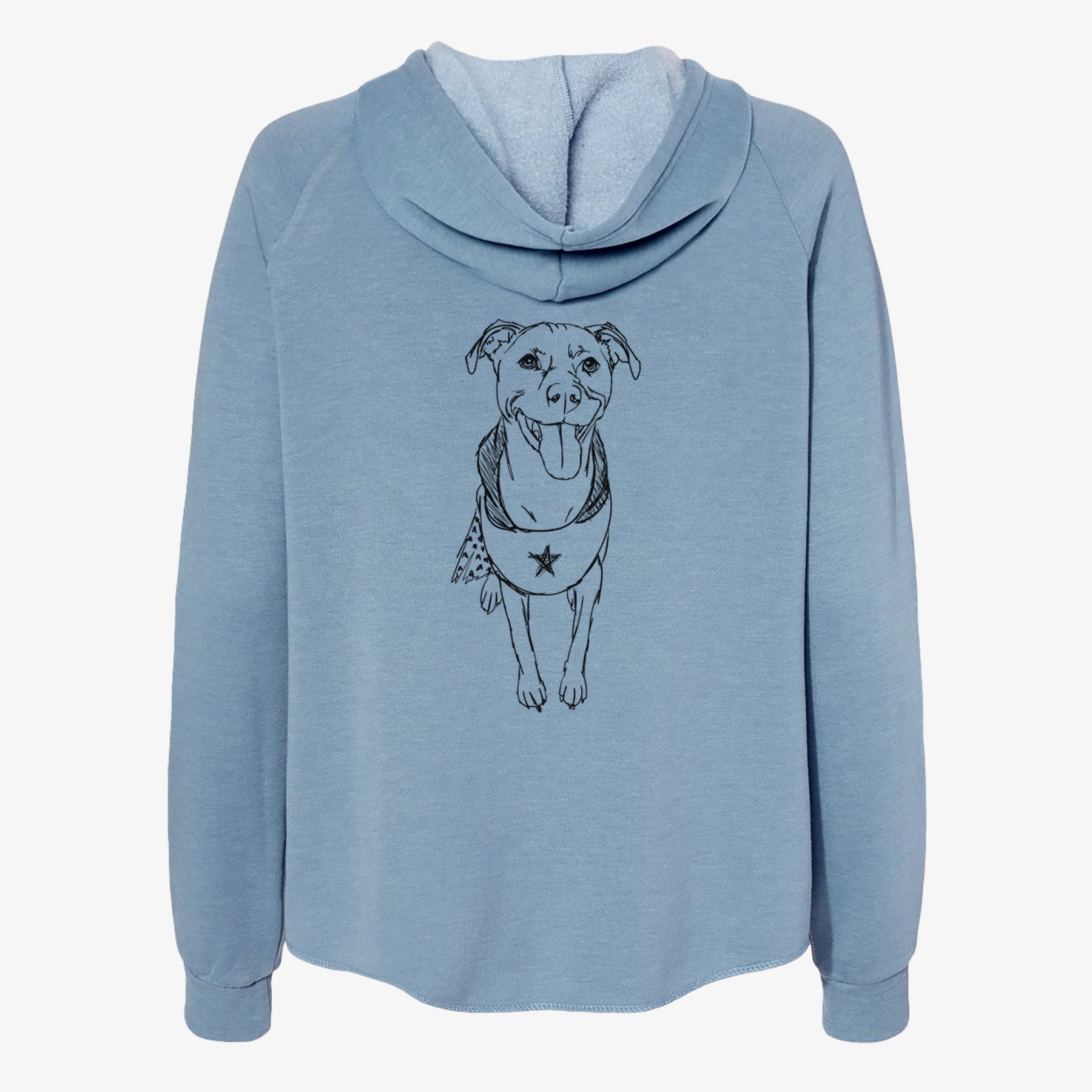 Doodled Super Charlee the Labrador Retriever - Women's Cali Wave Zip-Up Sweatshirt