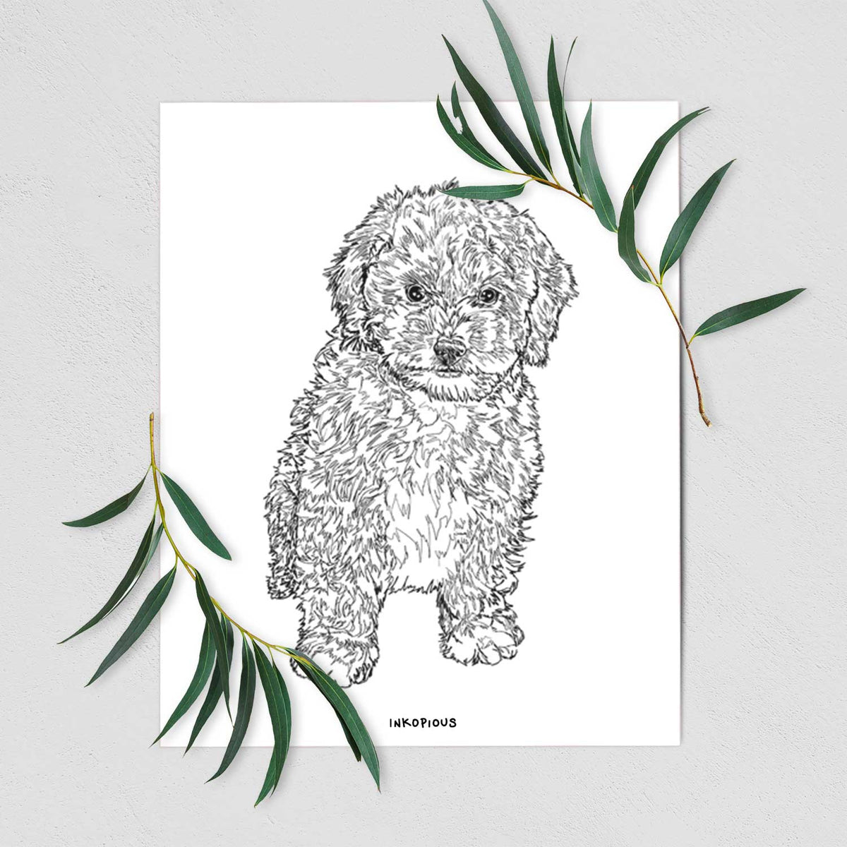 Doodled Sweet Tea the Mini Doodle Art Print