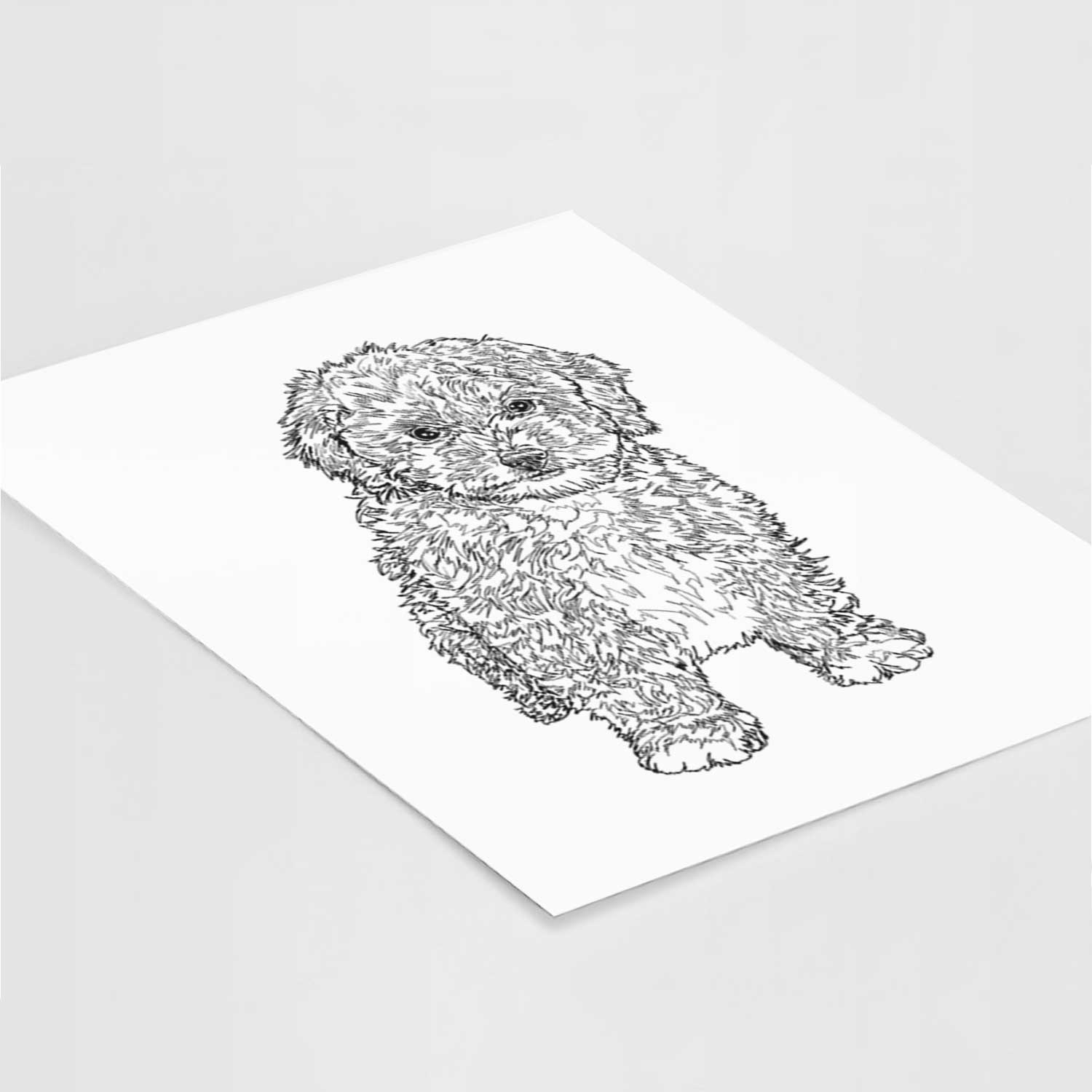 Doodled Sweet Tea the Mini Doodle Art Print