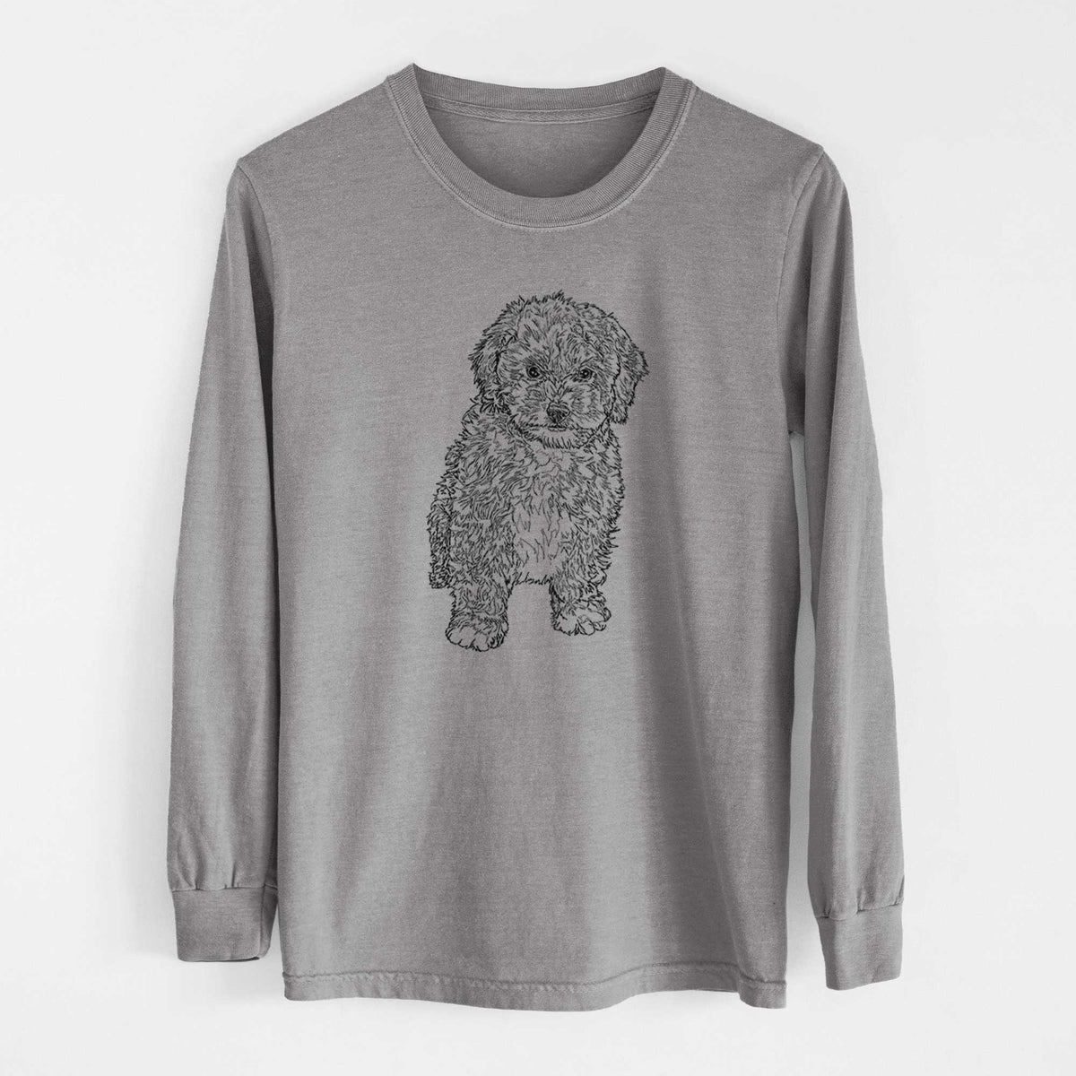 Doodled Sweet Tea the Mini Doodle - Heavyweight 100% Cotton Long Sleeve