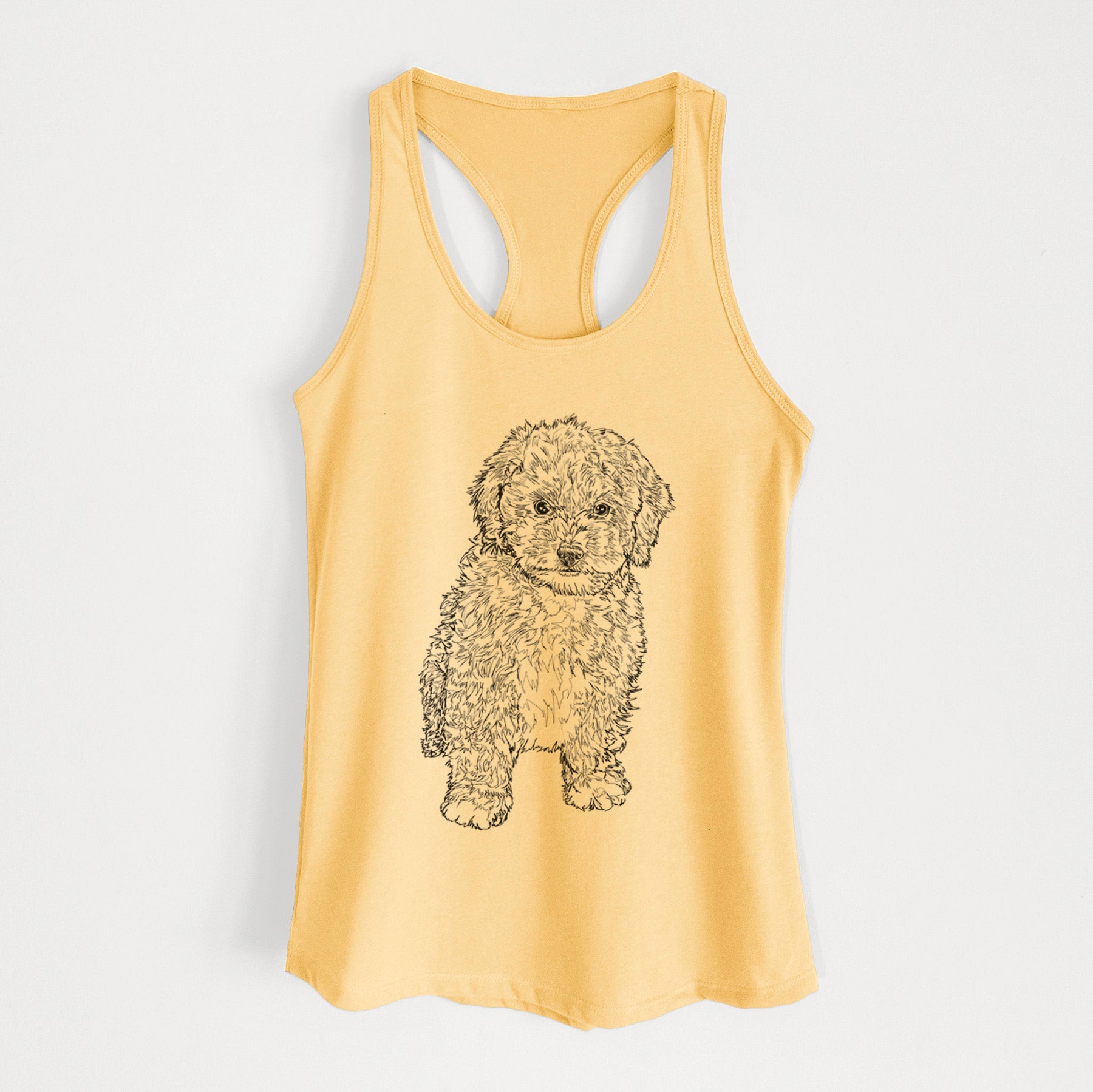 Doodled Sweet Tea the Mini Doodle - Women's Racerback Tanktop